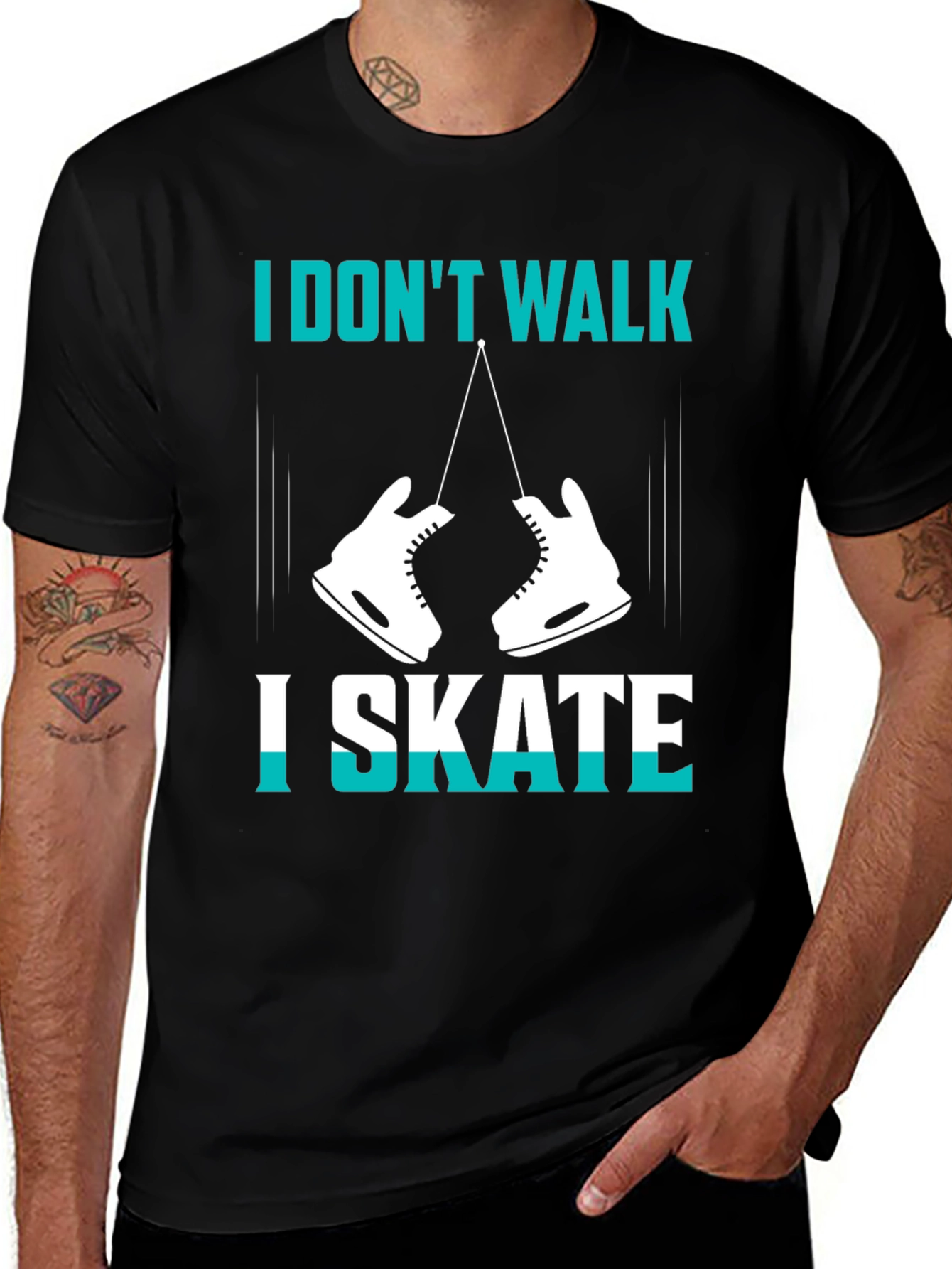 I Dont Walk I Skate Graphic T-Shirt