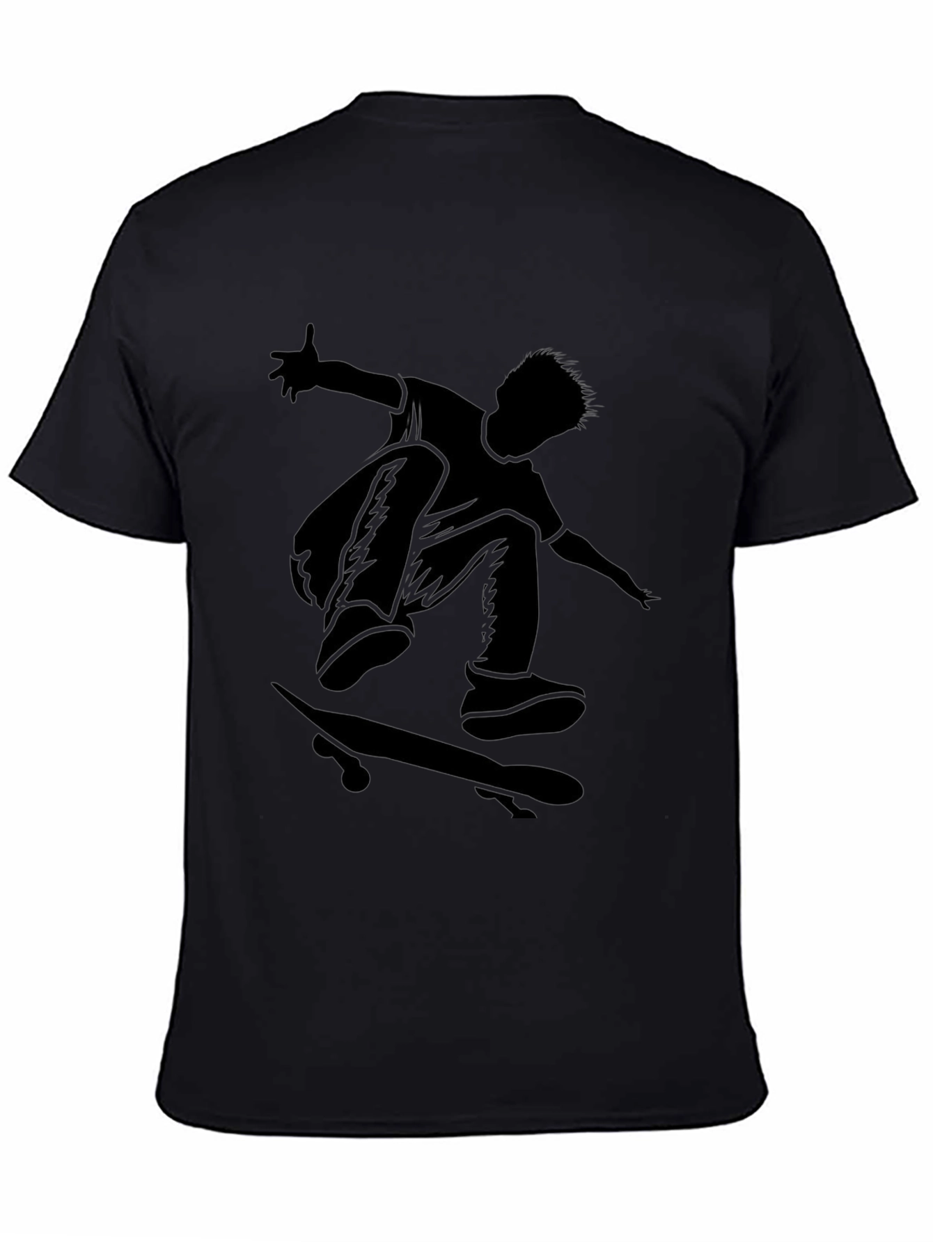 Skateboarder Graphic Tee - Black T-Shirt