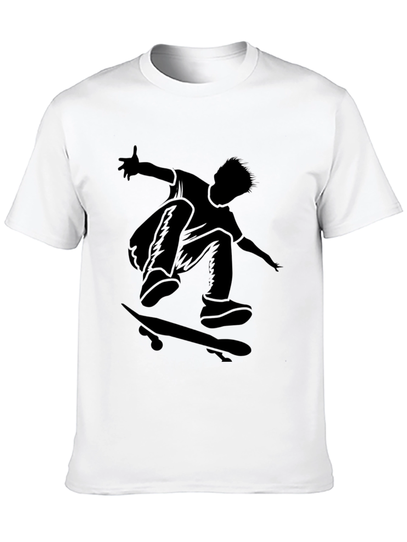 Skateboarder Graphic Tee - Black T-Shirt