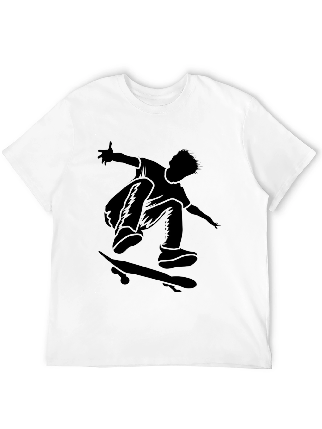 Skateboarder Graphic Tee - Black T-Shirt