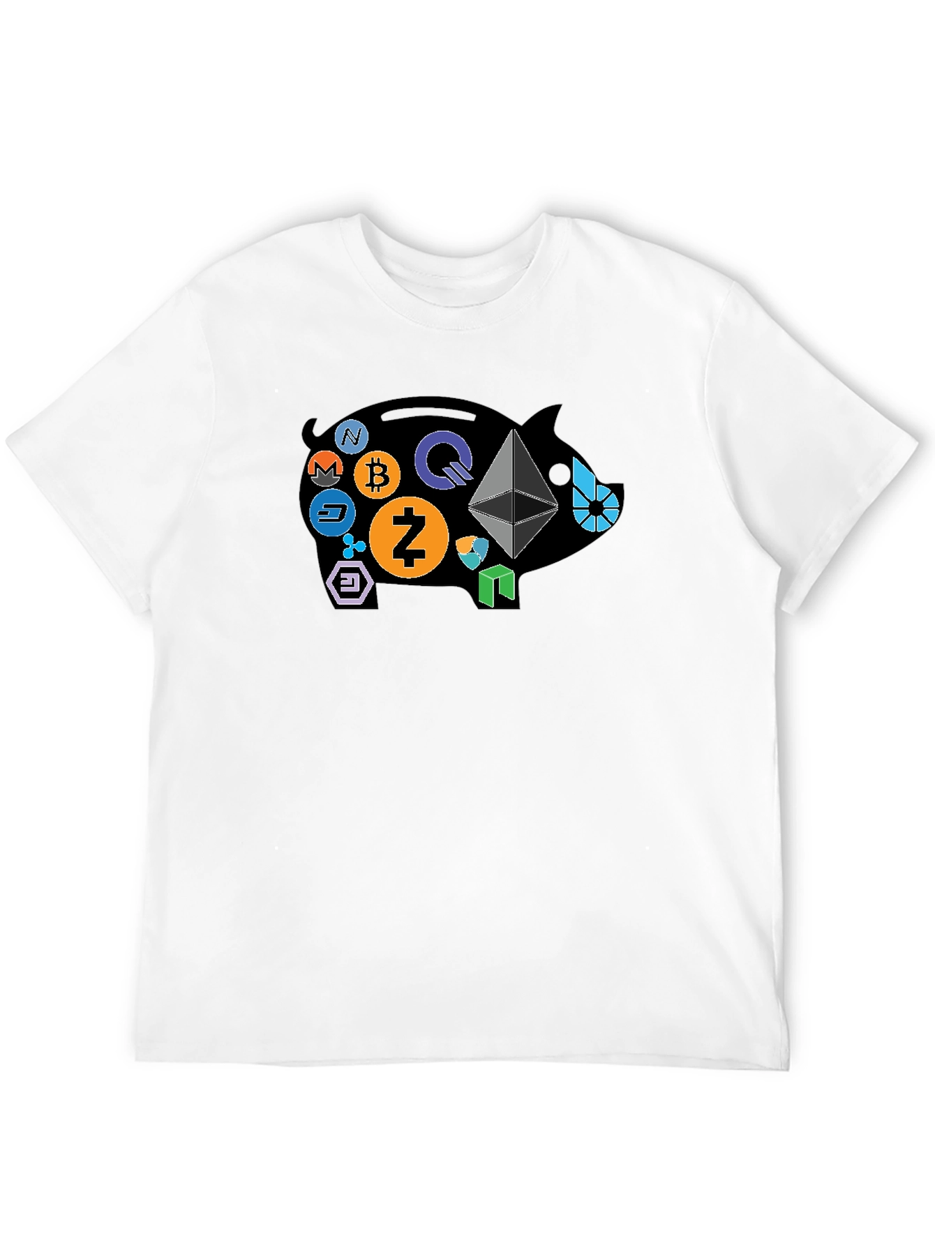 Crypto Piggy Bank Black T-Shirt