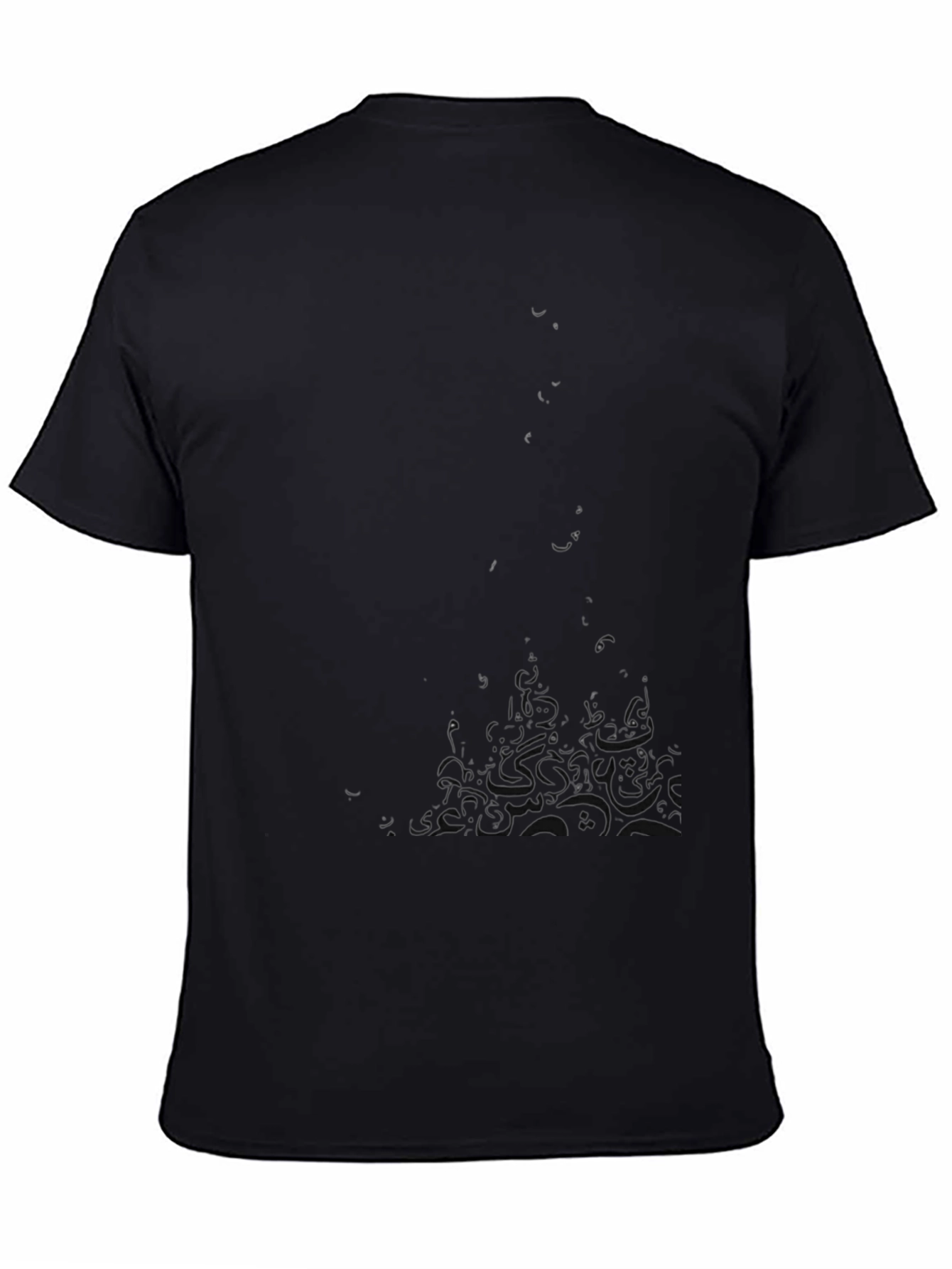 Mens Black Graphic Tee - Castle Design