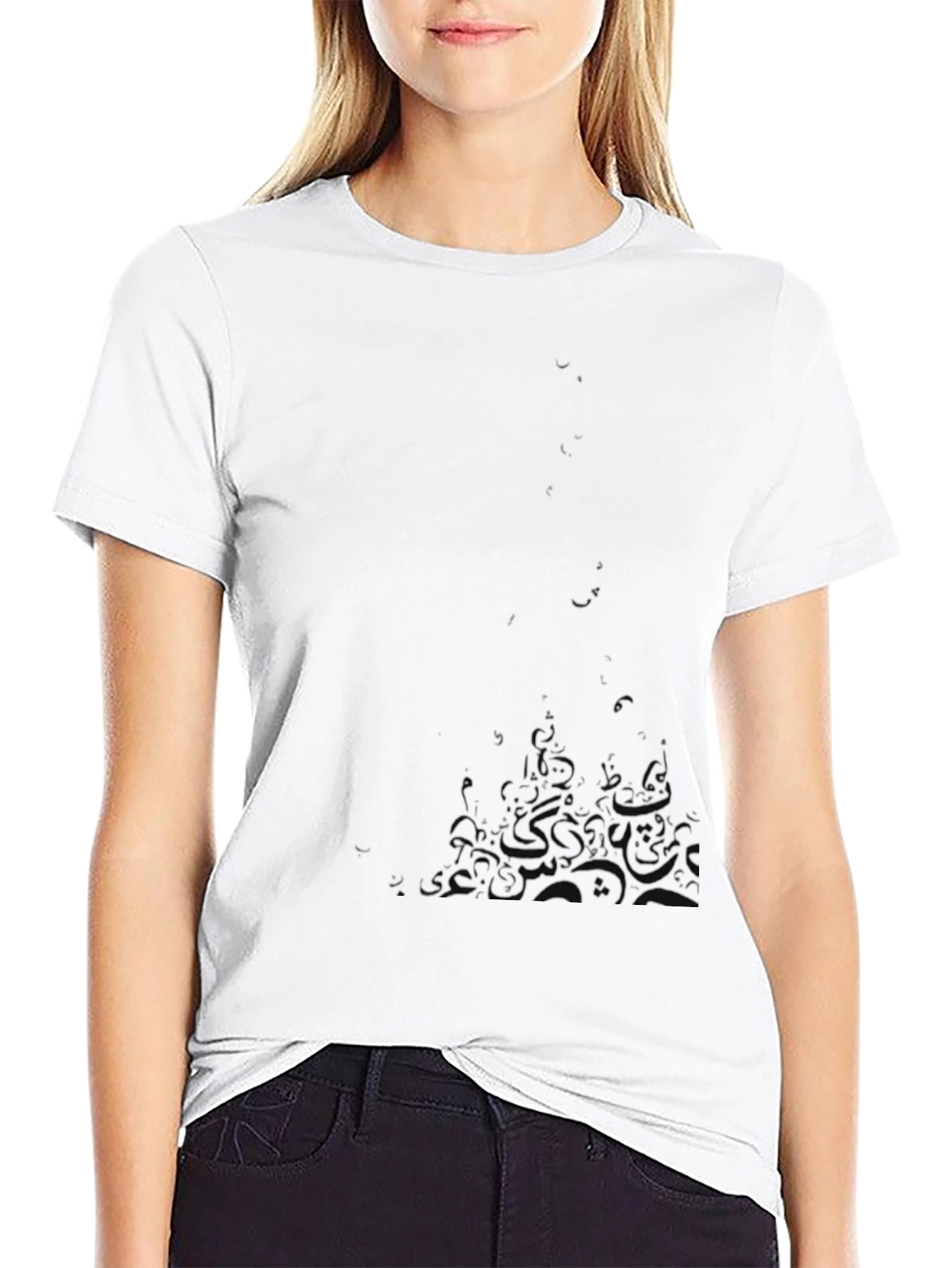 Mens Black Graphic Tee - Castle Design