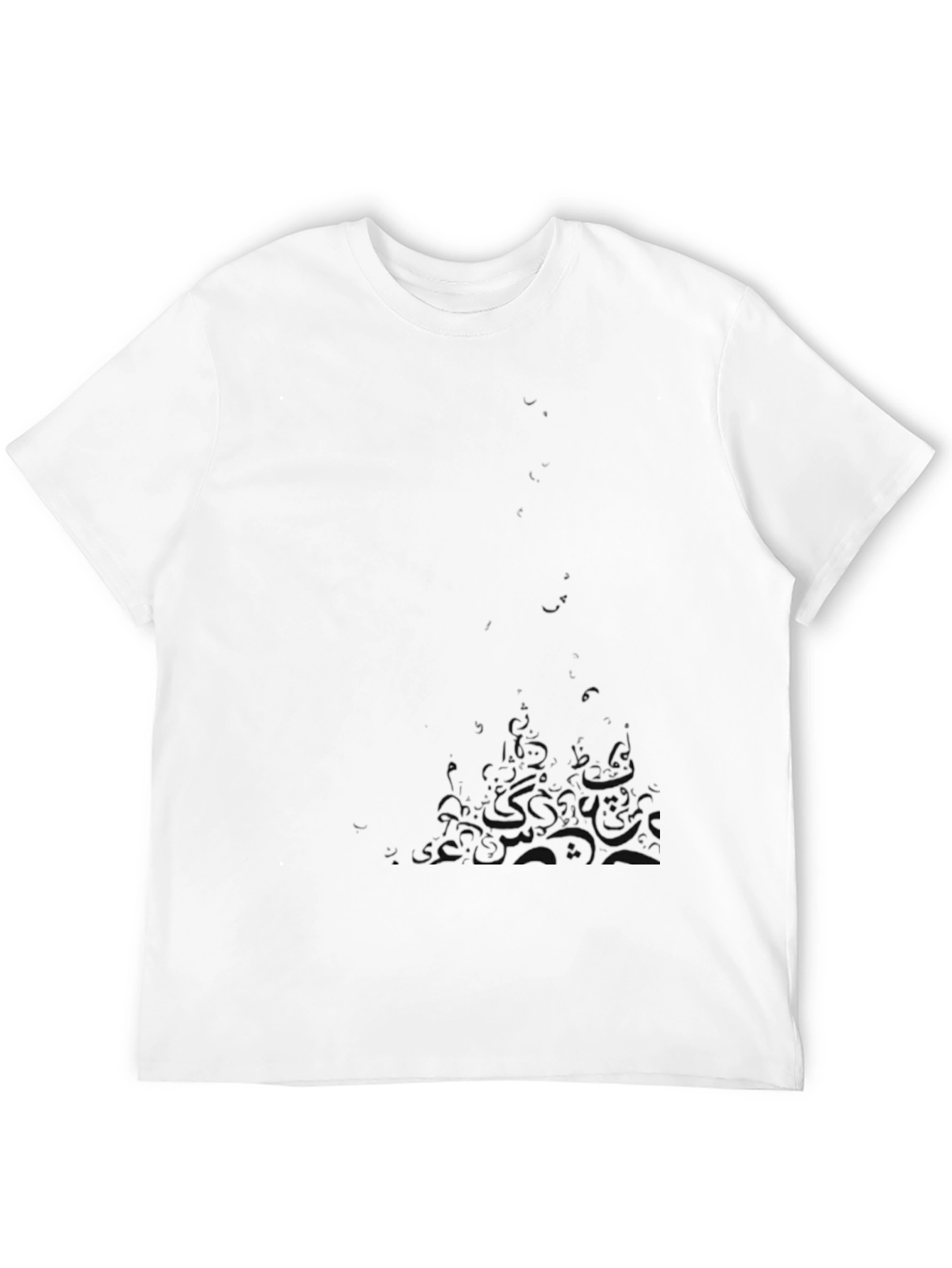 Mens Black Graphic Tee - Castle Design