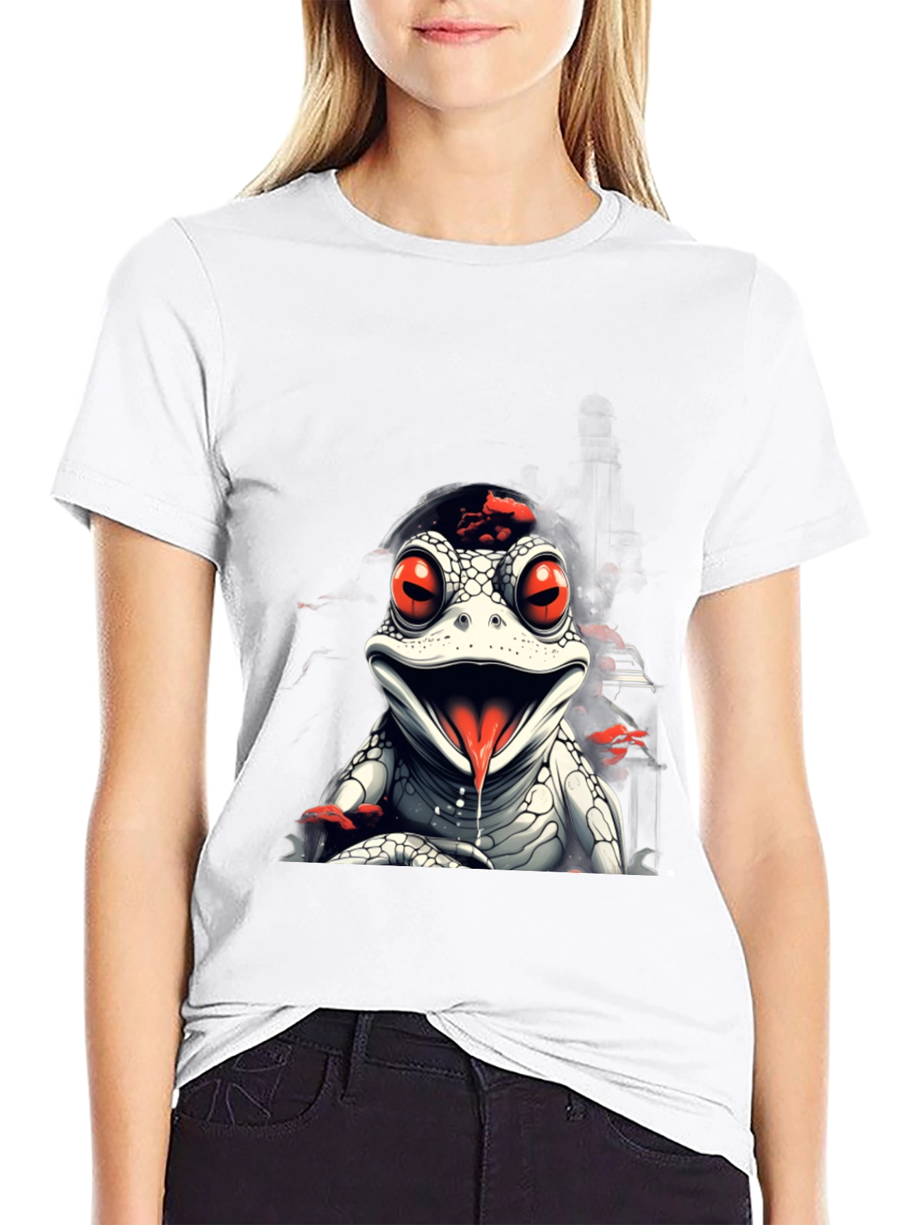 Frog T-Shirt: Red Eyed Reptile Graphic Tee
