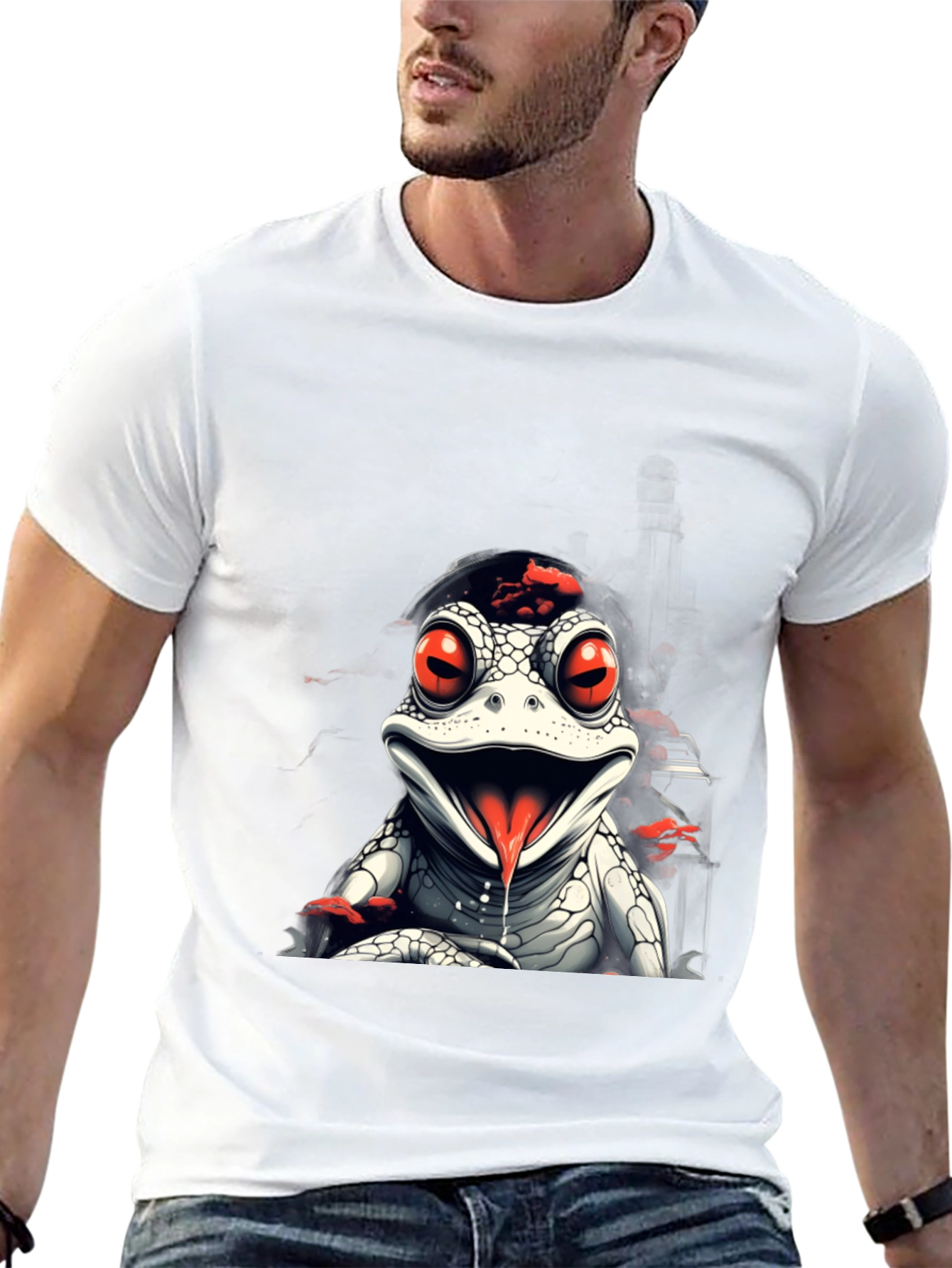 Frog T-Shirt: Red Eyed Reptile Graphic Tee