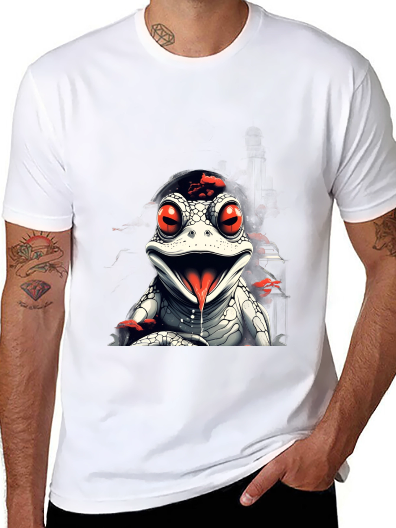 Frog T-Shirt: Red Eyed Reptile Graphic Tee