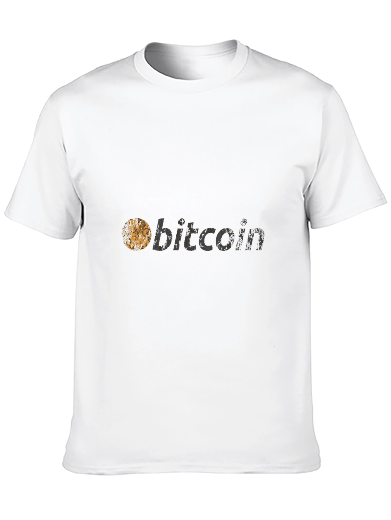 Bitcoin Crypto T-Shirt - Grunge Style Black Tee