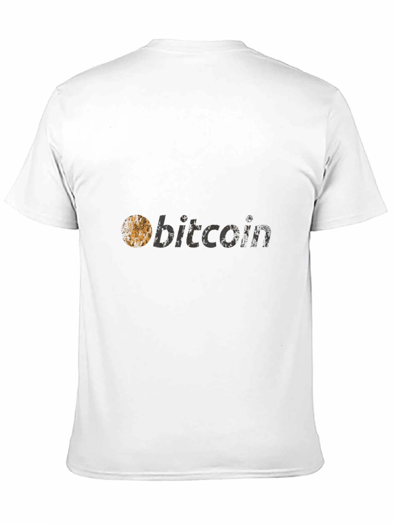 Bitcoin Crypto T-Shirt - Grunge Style Black Tee