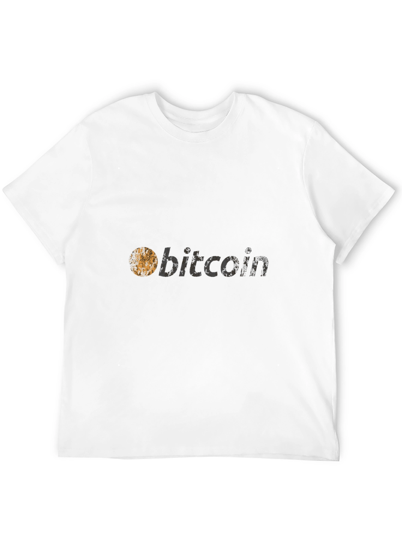 Bitcoin Crypto T-Shirt - Grunge Style Black Tee