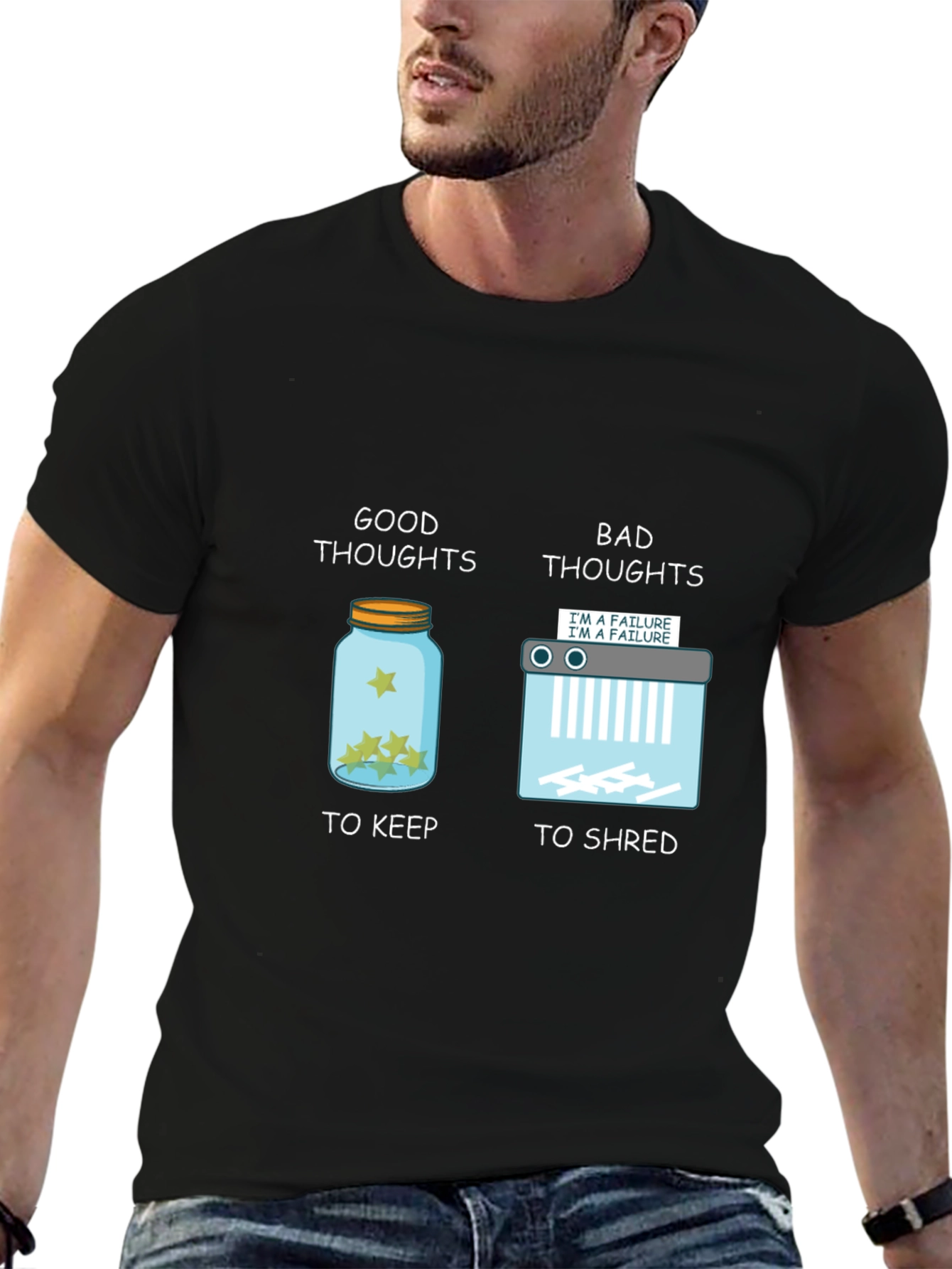 Good Thoughts Bad Thoughts Graphic T-Shirt