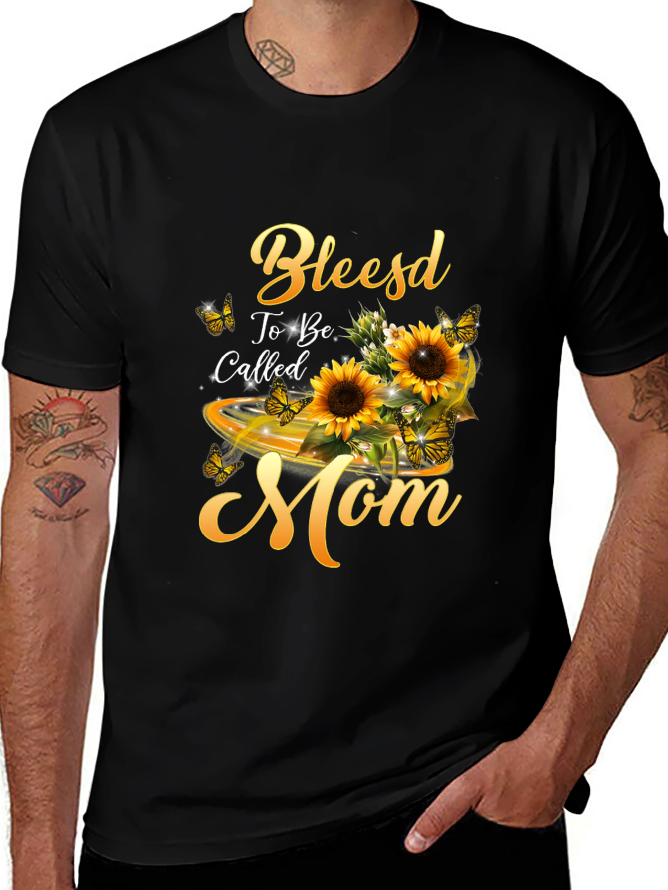 Blessed To Be Called Mom Sunflower T-Shirt