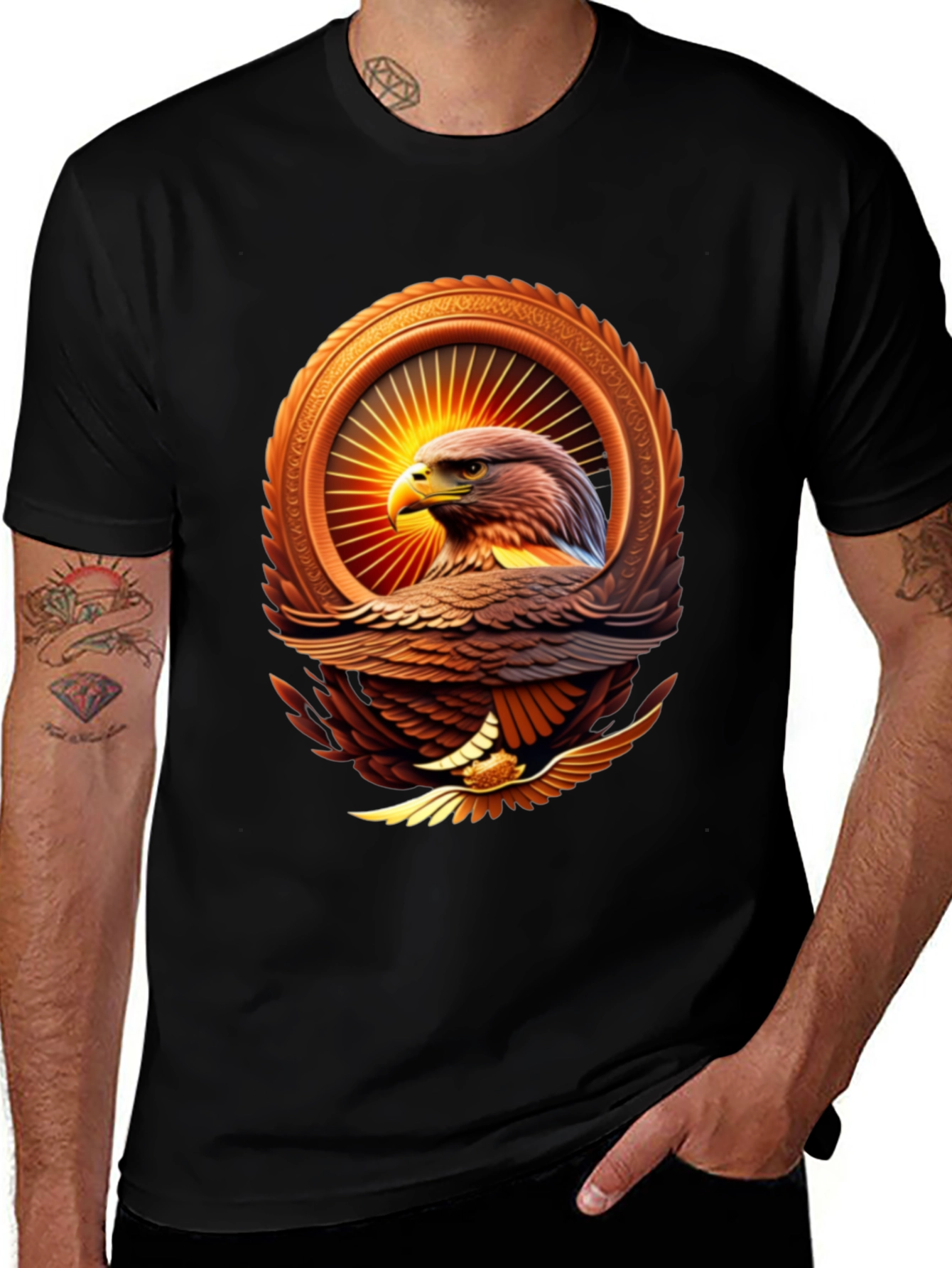 Eagle Emblem Graphic Tee - Bold Style