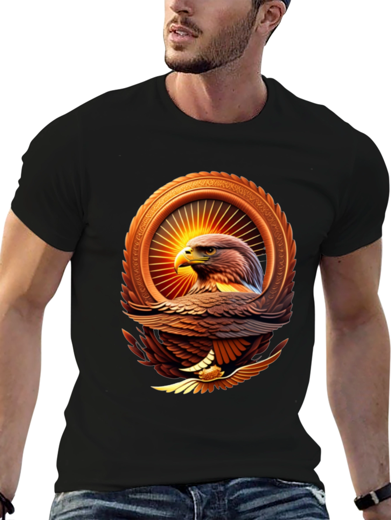 Eagle Emblem Graphic Tee - Bold Style