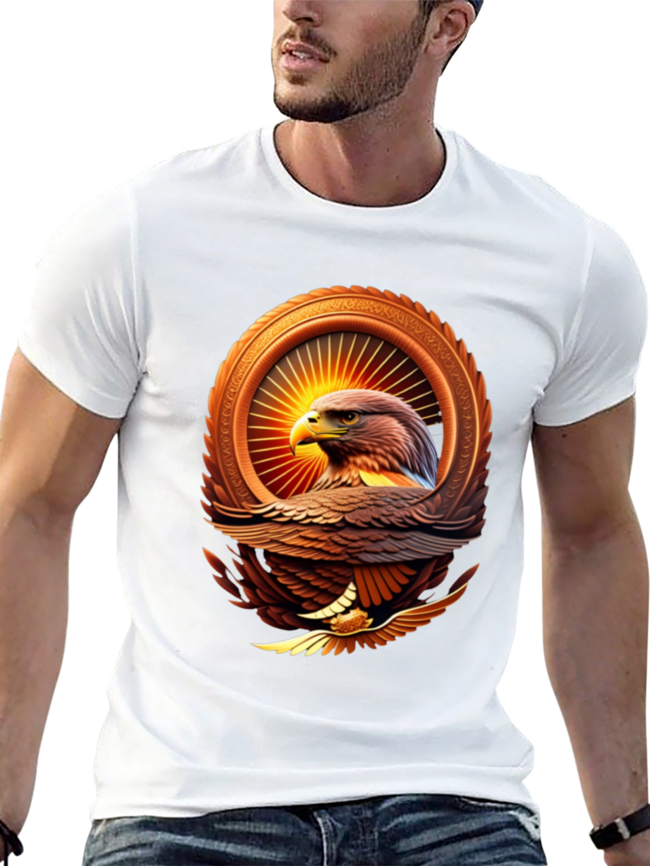 Eagle Emblem Graphic Tee - Bold Style