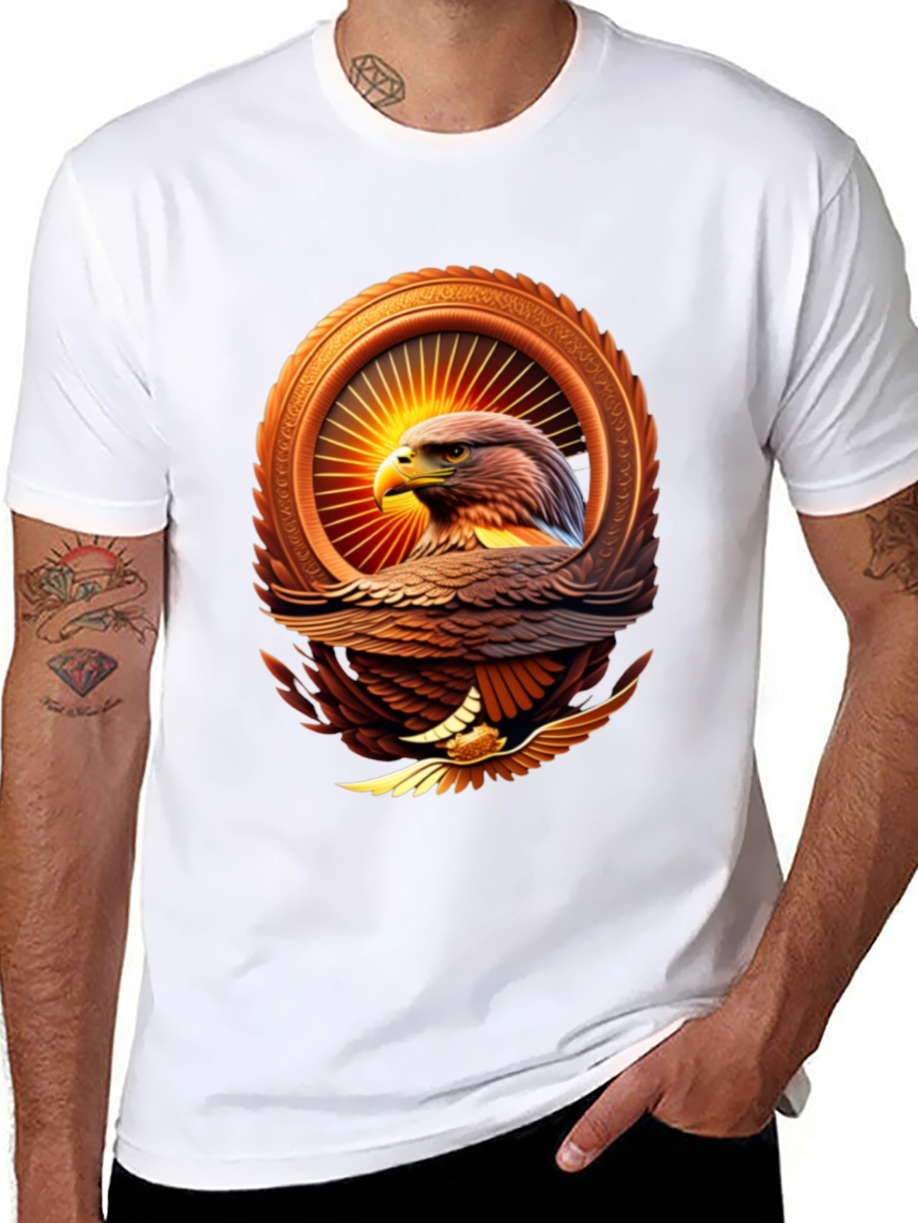 Eagle Emblem Graphic Tee - Bold Style