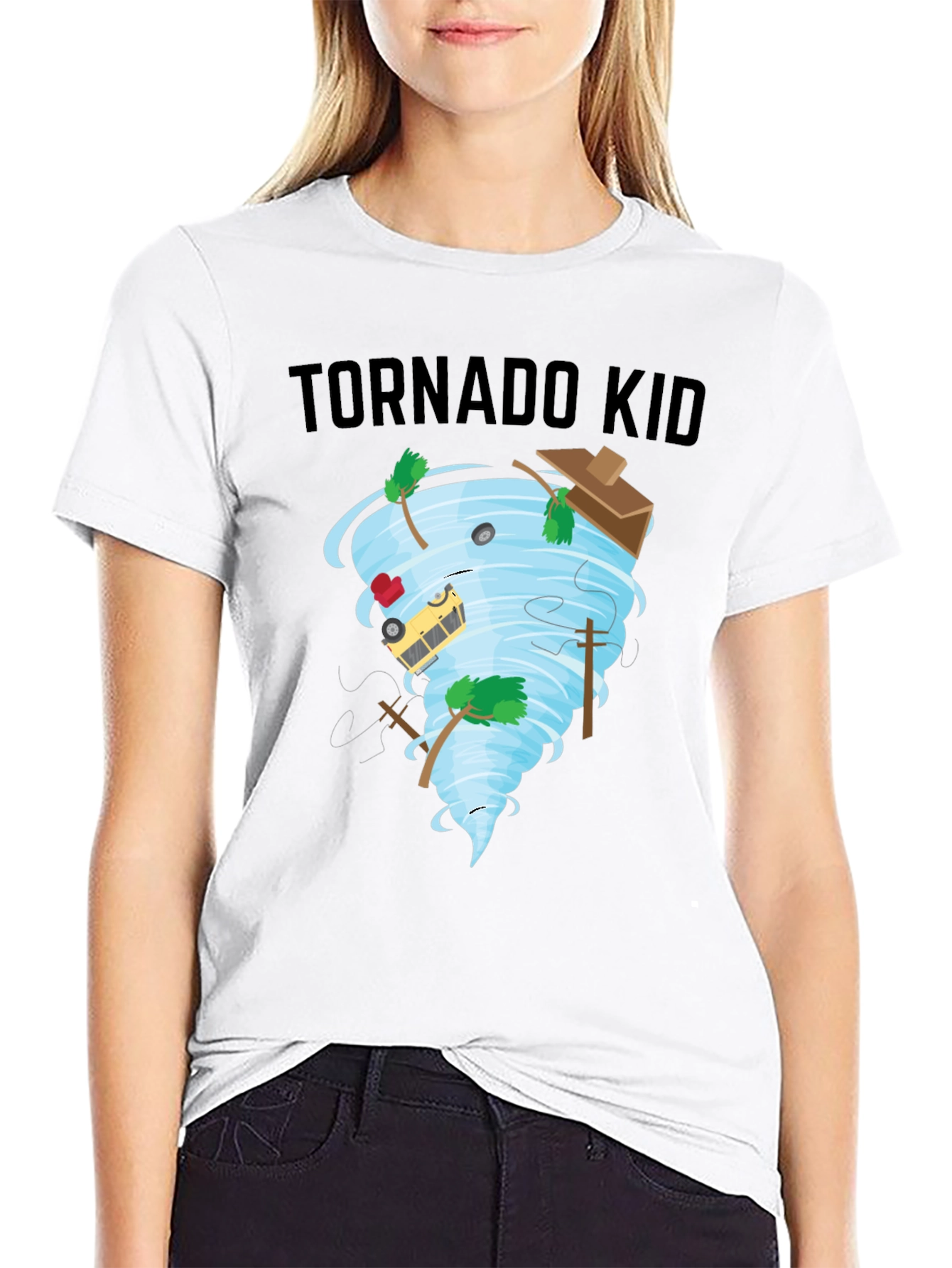Tornado Kid T-Shirt - Whimsical Weather Design
