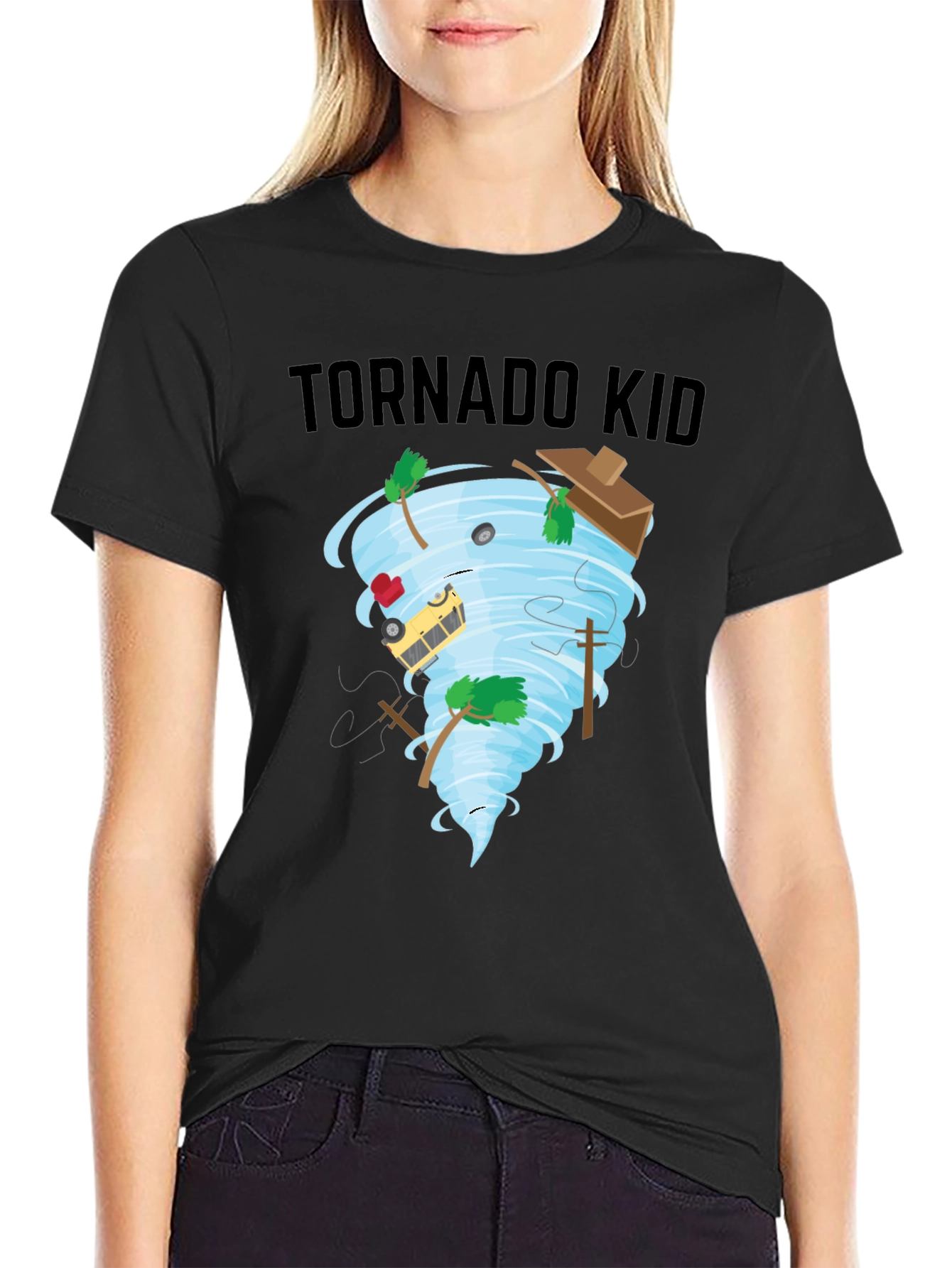 Tornado Kid T-Shirt - Whimsical Weather Design