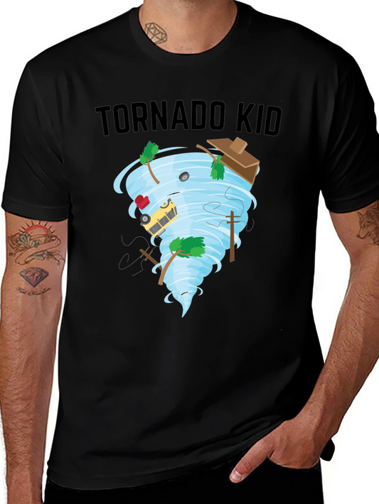 Tornado Kid T-Shirt - Whimsical Weather Design