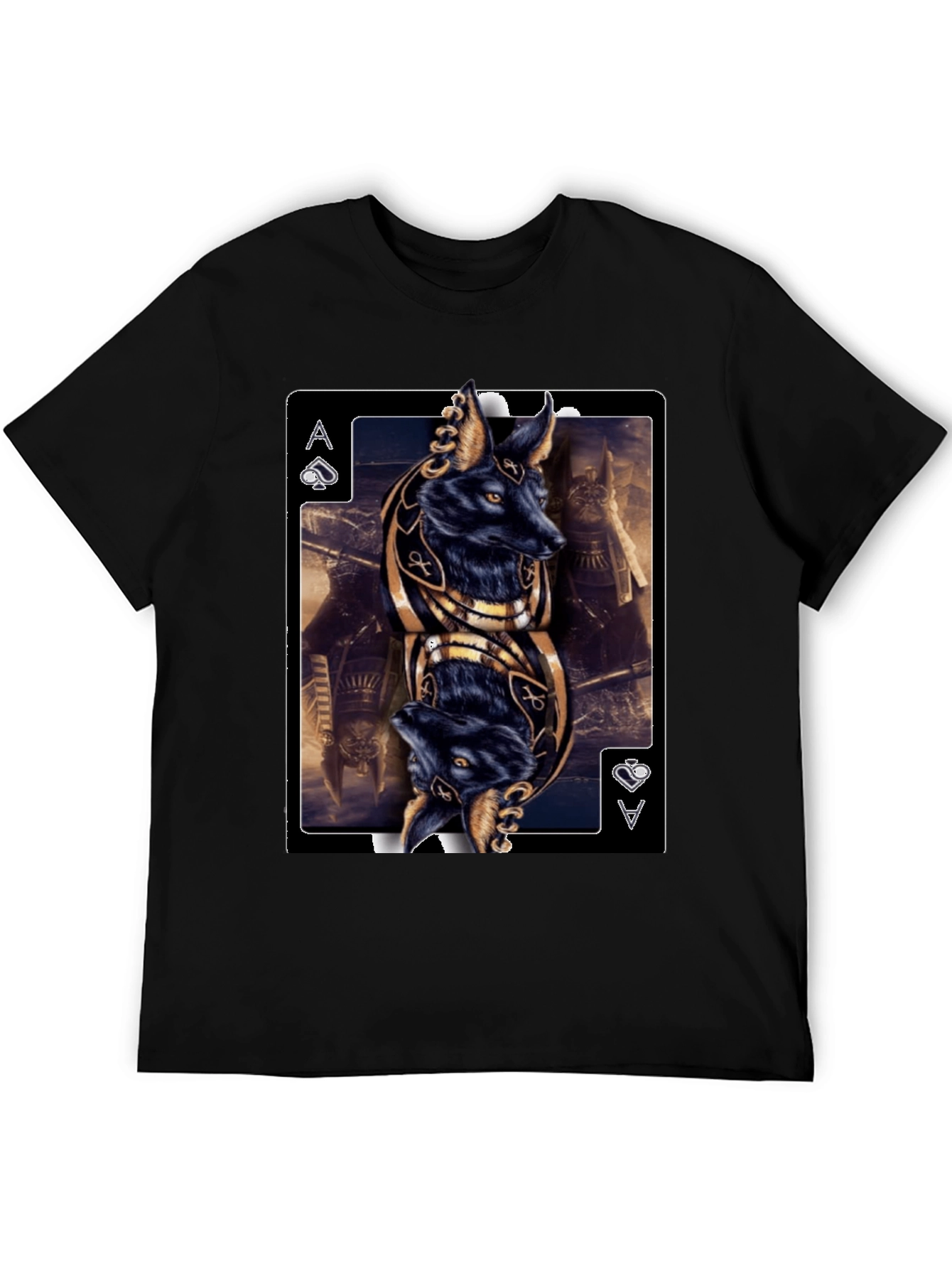 Anubis Ace of Spades Graphic T-Shirt