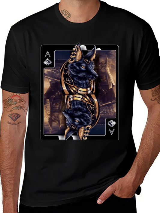 Anubis Ace of Spades Graphic T-Shirt