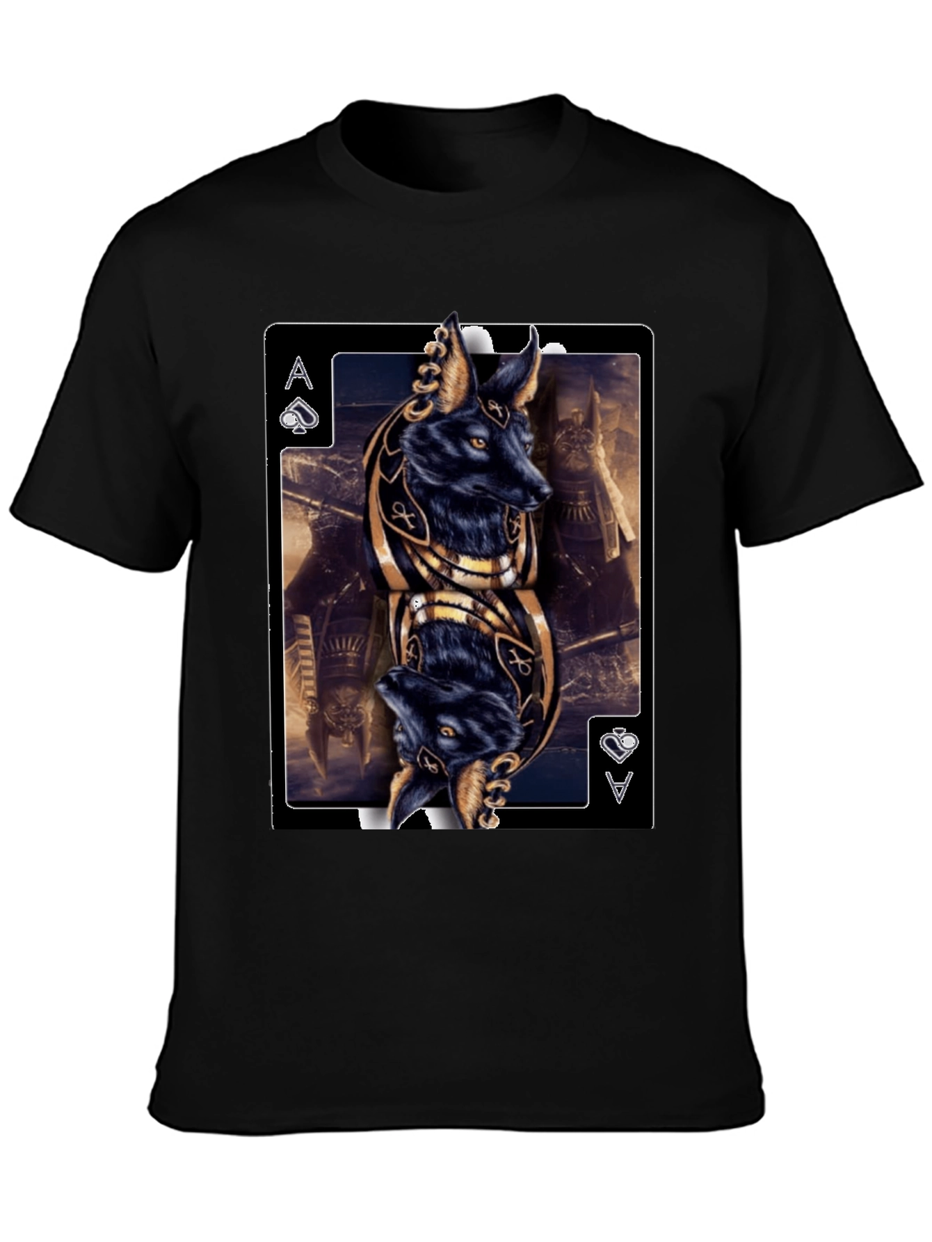 Anubis Ace of Spades Graphic T-Shirt