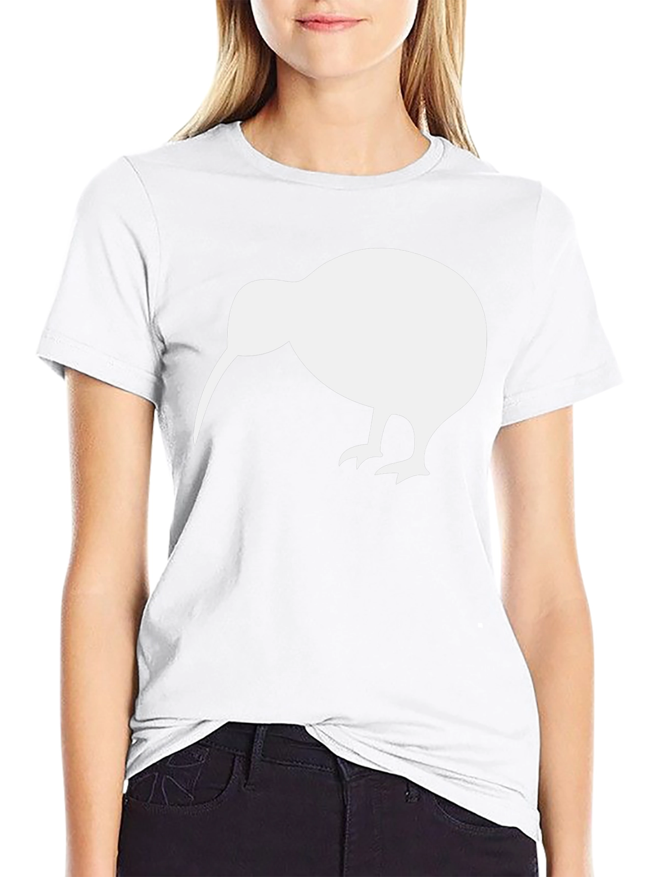 Kiwi Bird Graphic Tee - Black Cotton T-Shirt