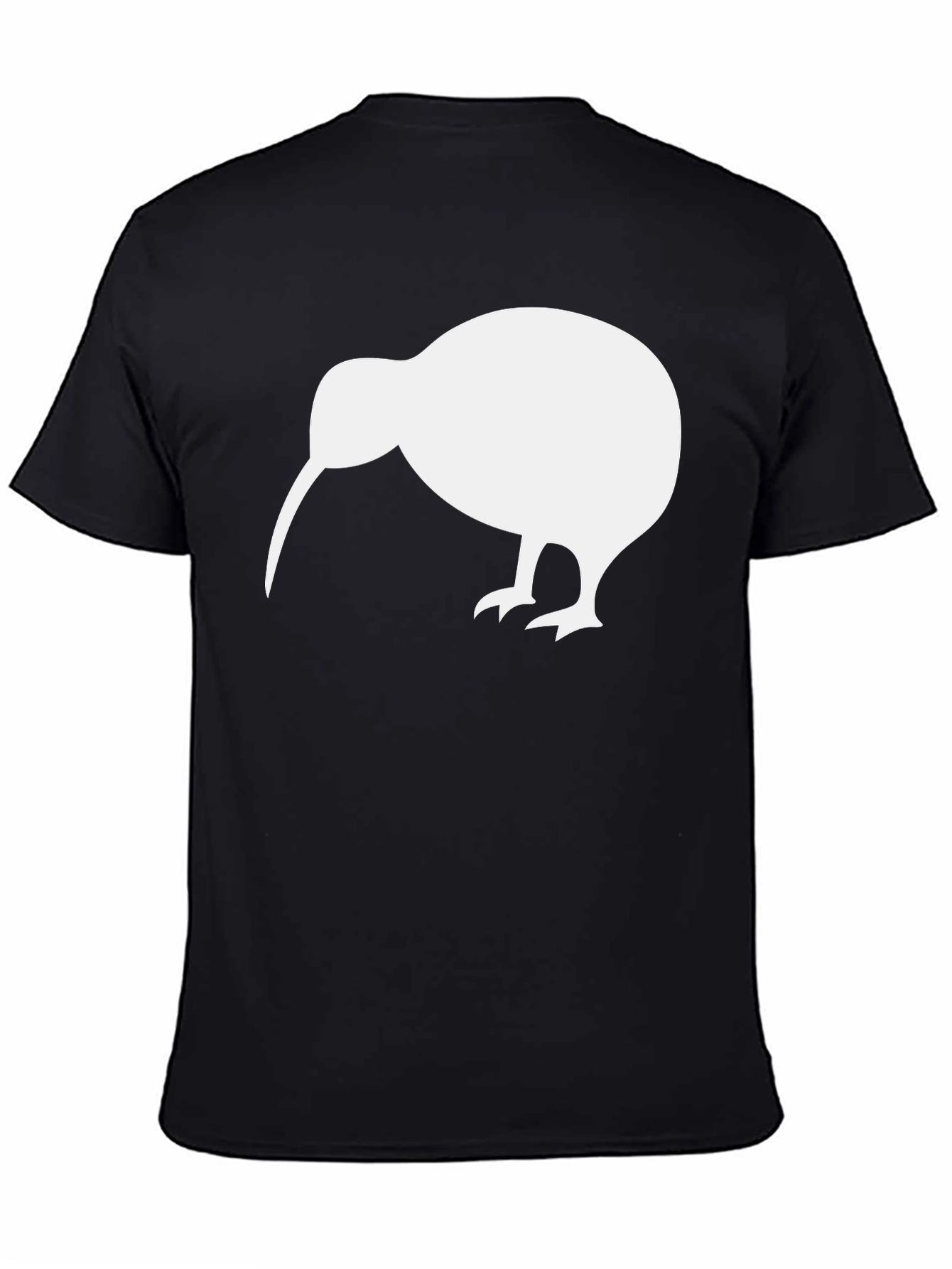 Kiwi Bird Graphic Tee - Black Cotton T-Shirt