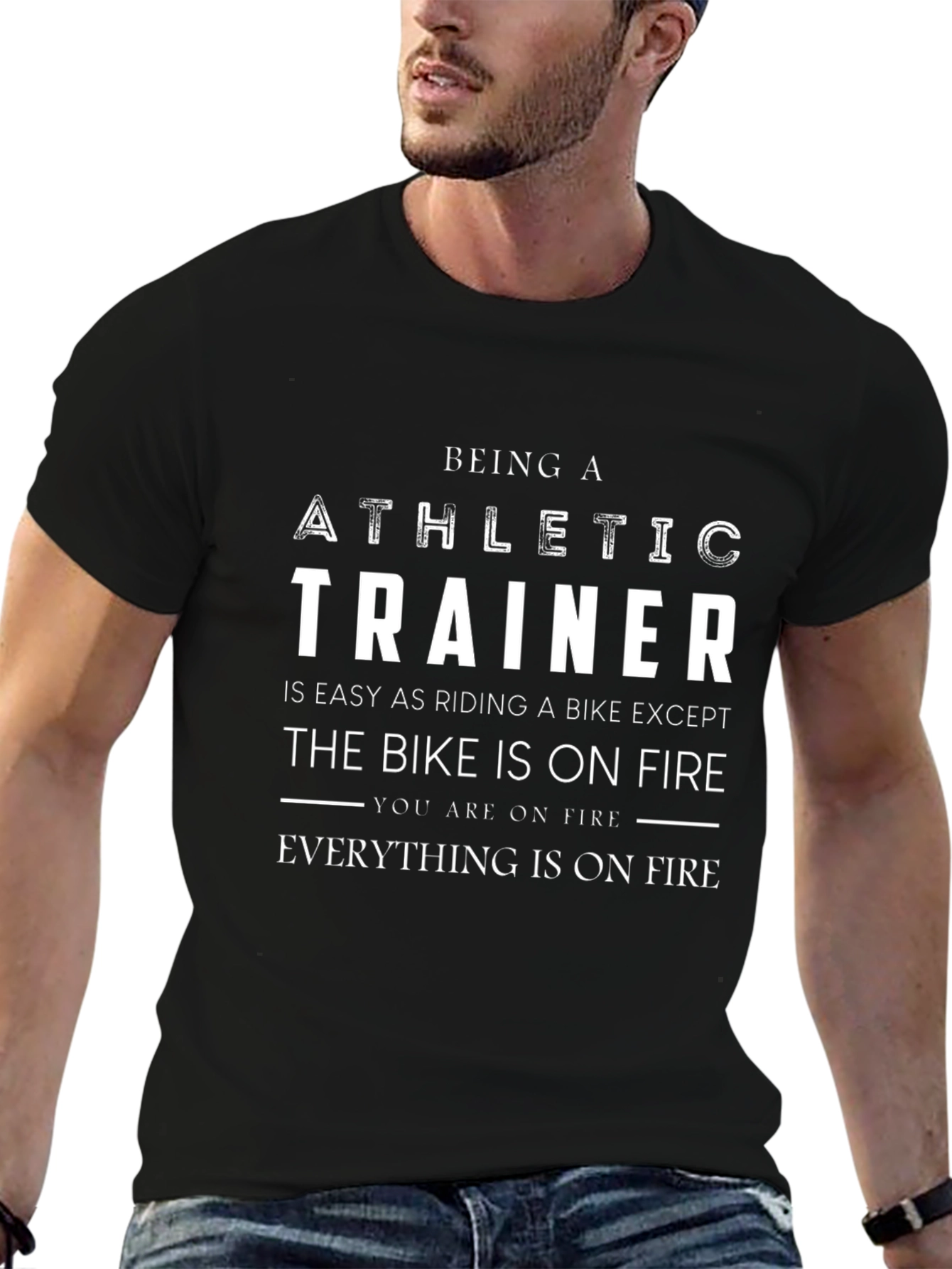 Athletic Trainer On Fire Funny T-Shirt