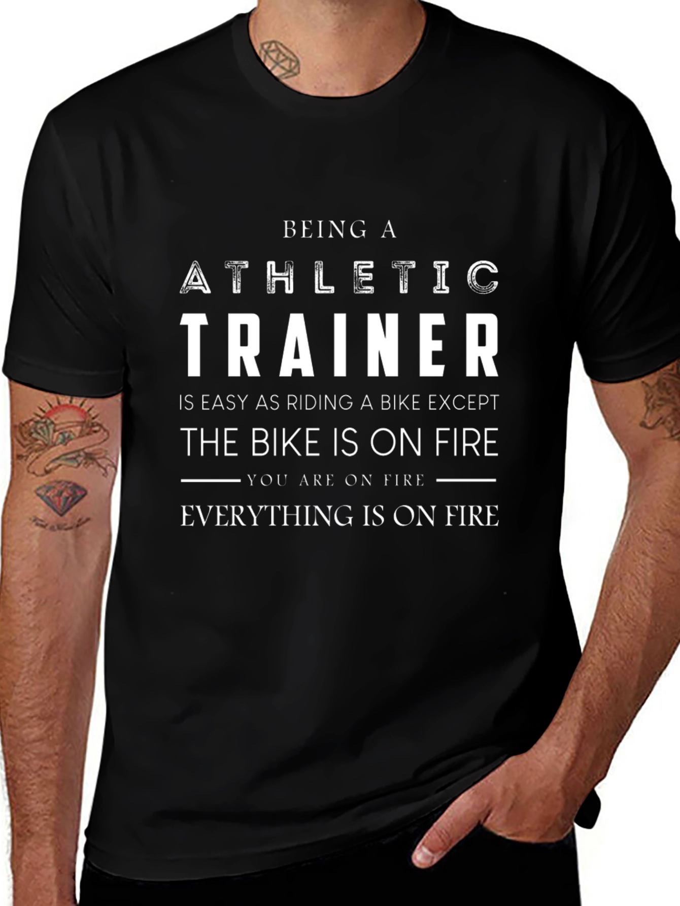 Athletic Trainer On Fire Funny T-Shirt