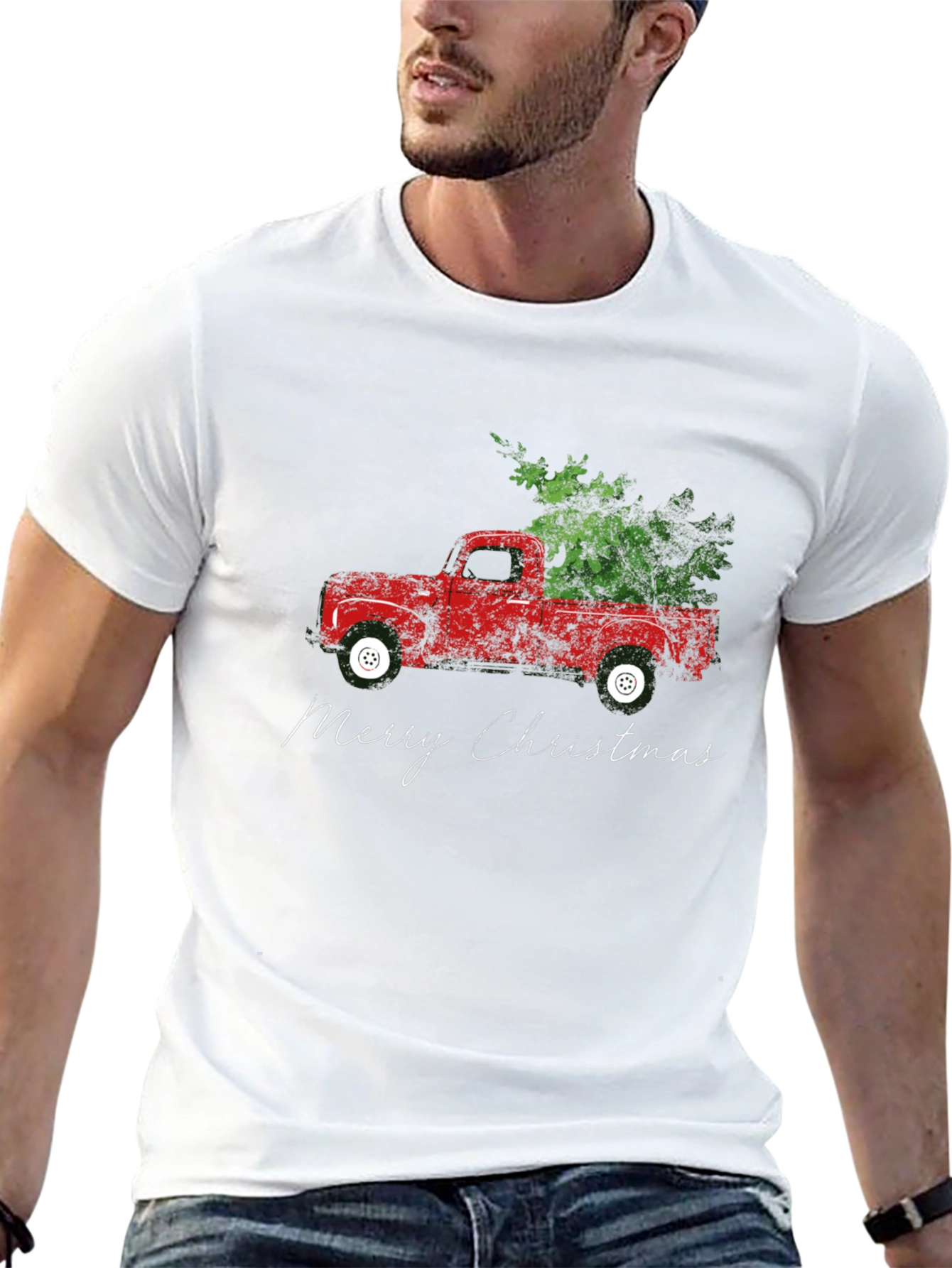 Merry Christmas Red Truck T-Shirt
