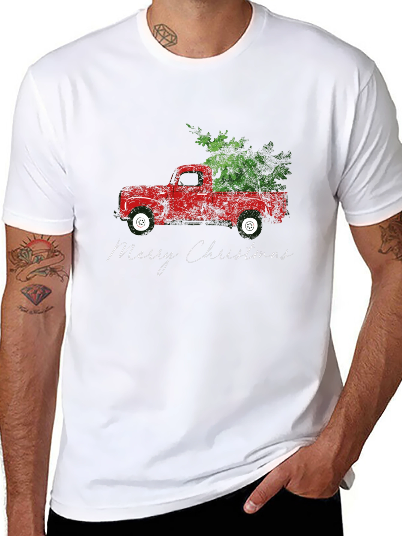 Merry Christmas Red Truck T-Shirt