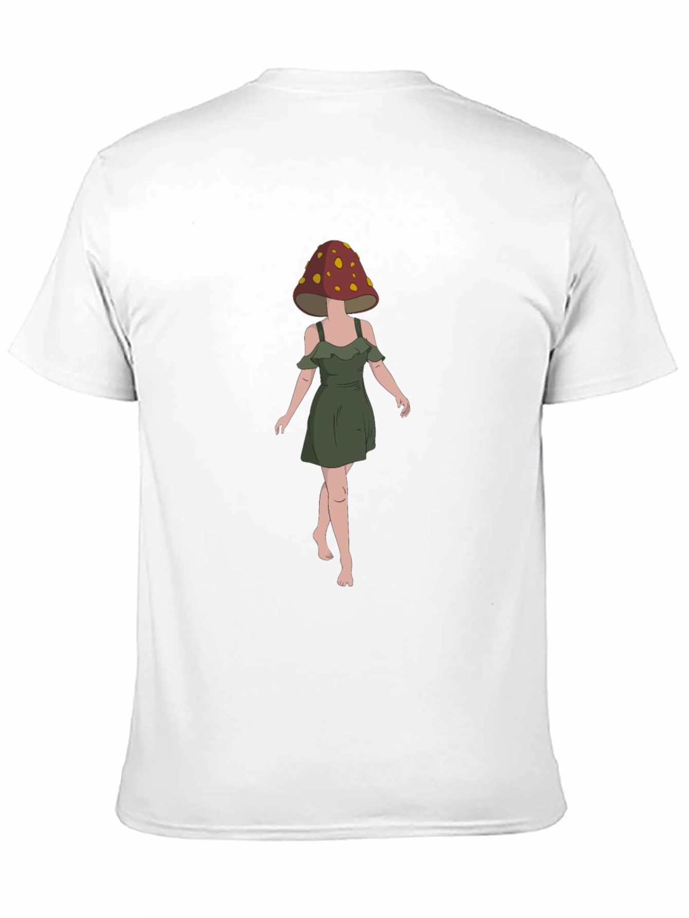Mushroom Head Woman Black T-Shirt
