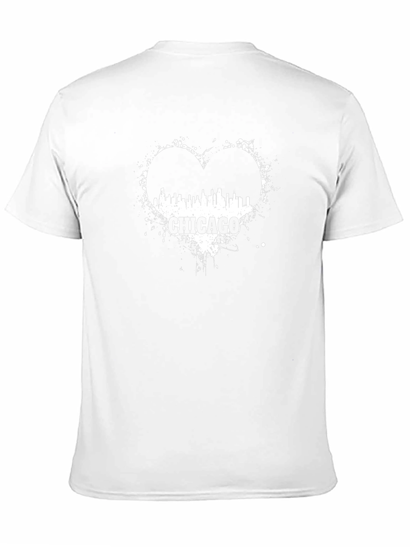 Chicago Heart Skyline T-Shirt - Black