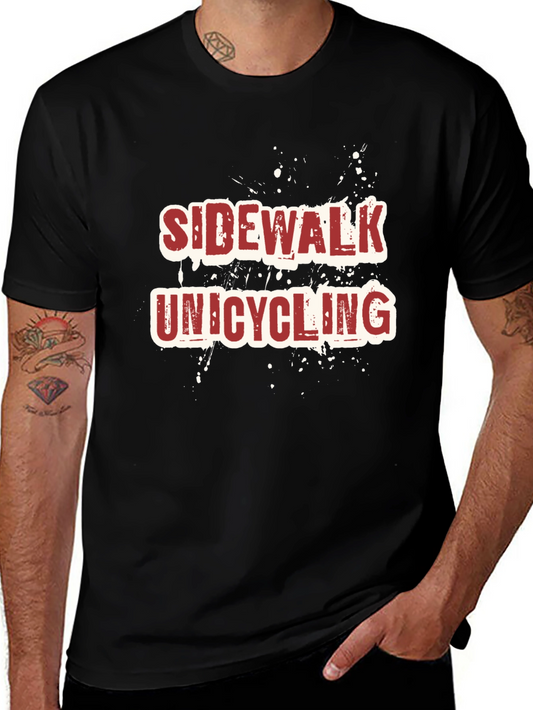 Sidewalk Unicycling Black Tee