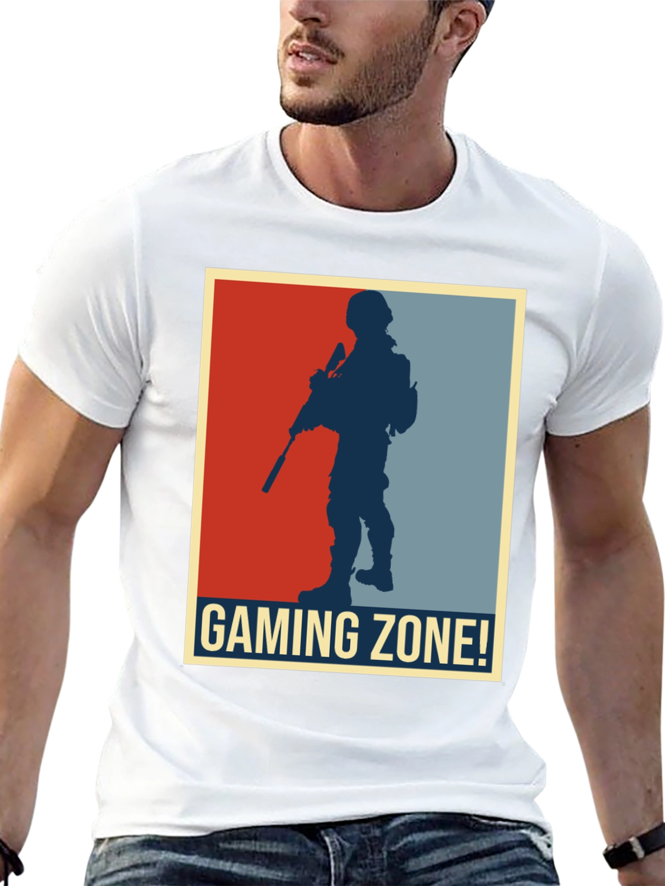 Gaming Zone Soldier Graphic Tee - Black