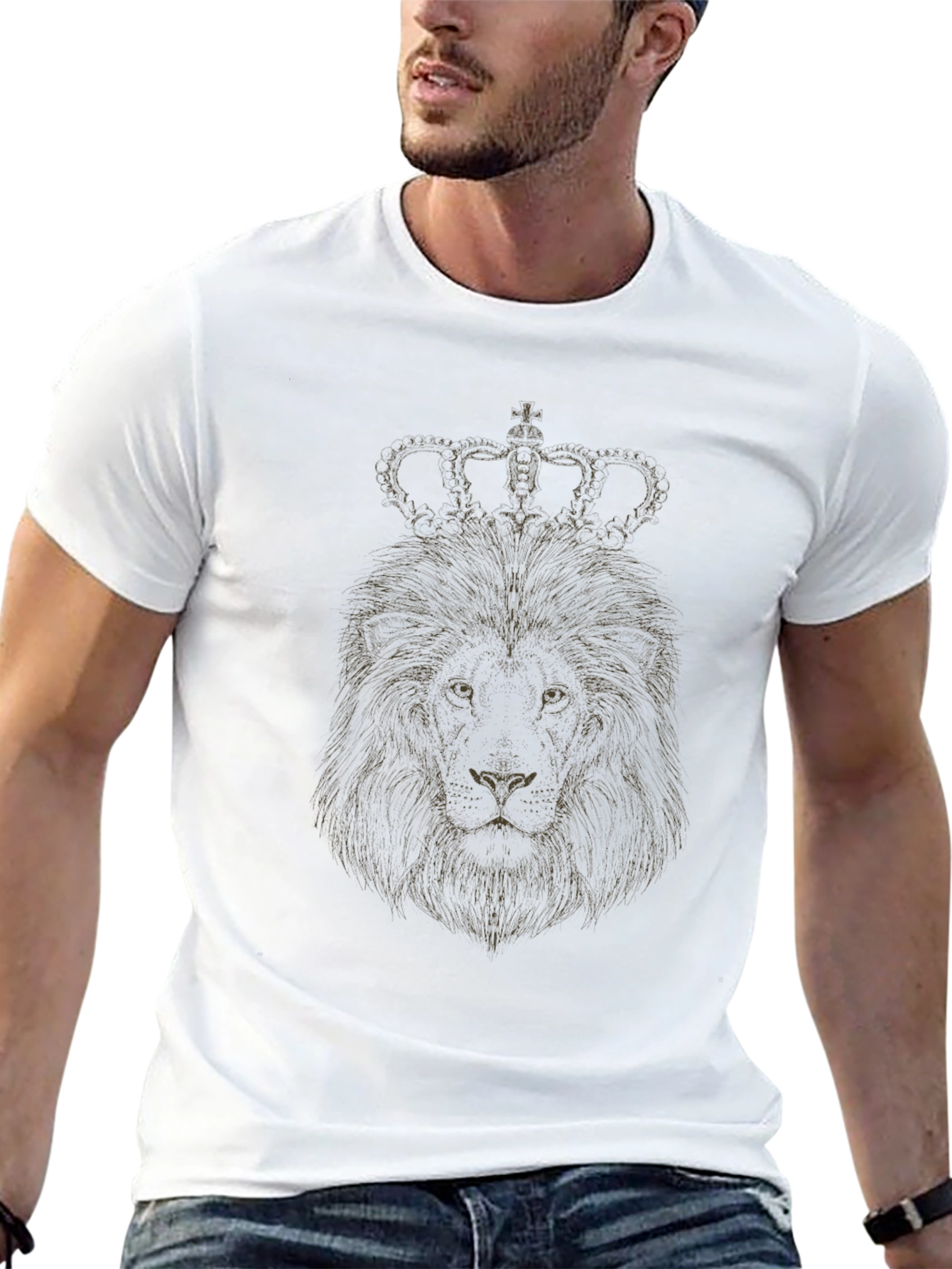 Lion Crown Graphic Tee - Black T-Shirt