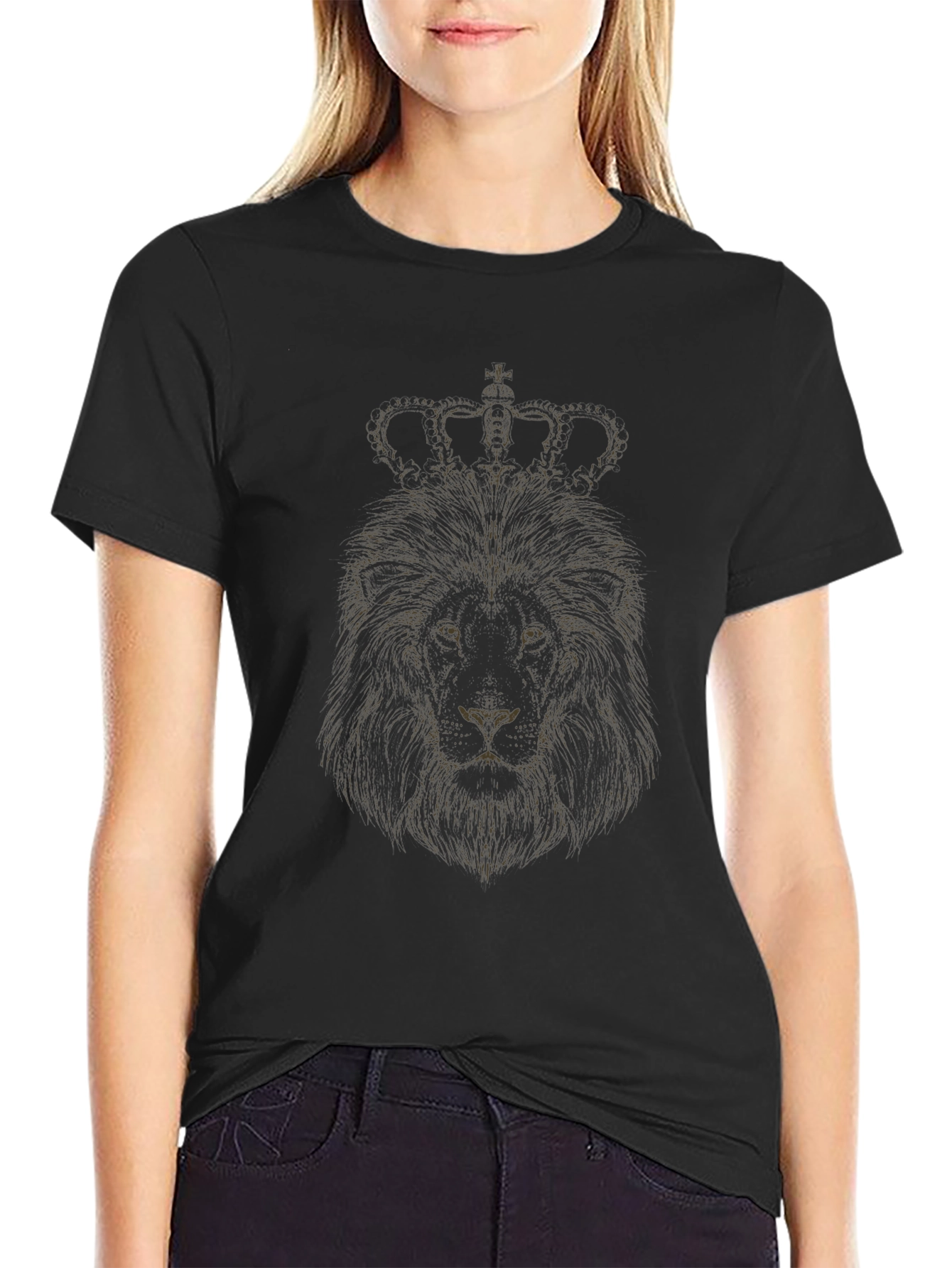 Lion Crown Graphic Tee - Black T-Shirt