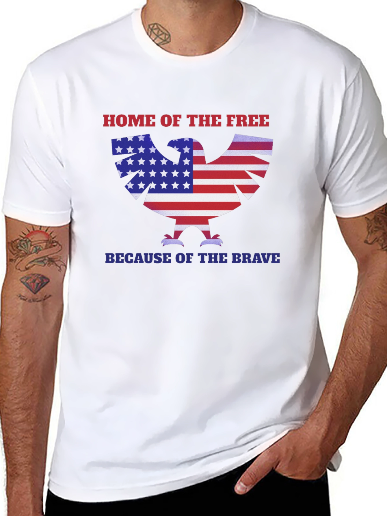 Home of the Free Patriotic Eagle T-Shirt