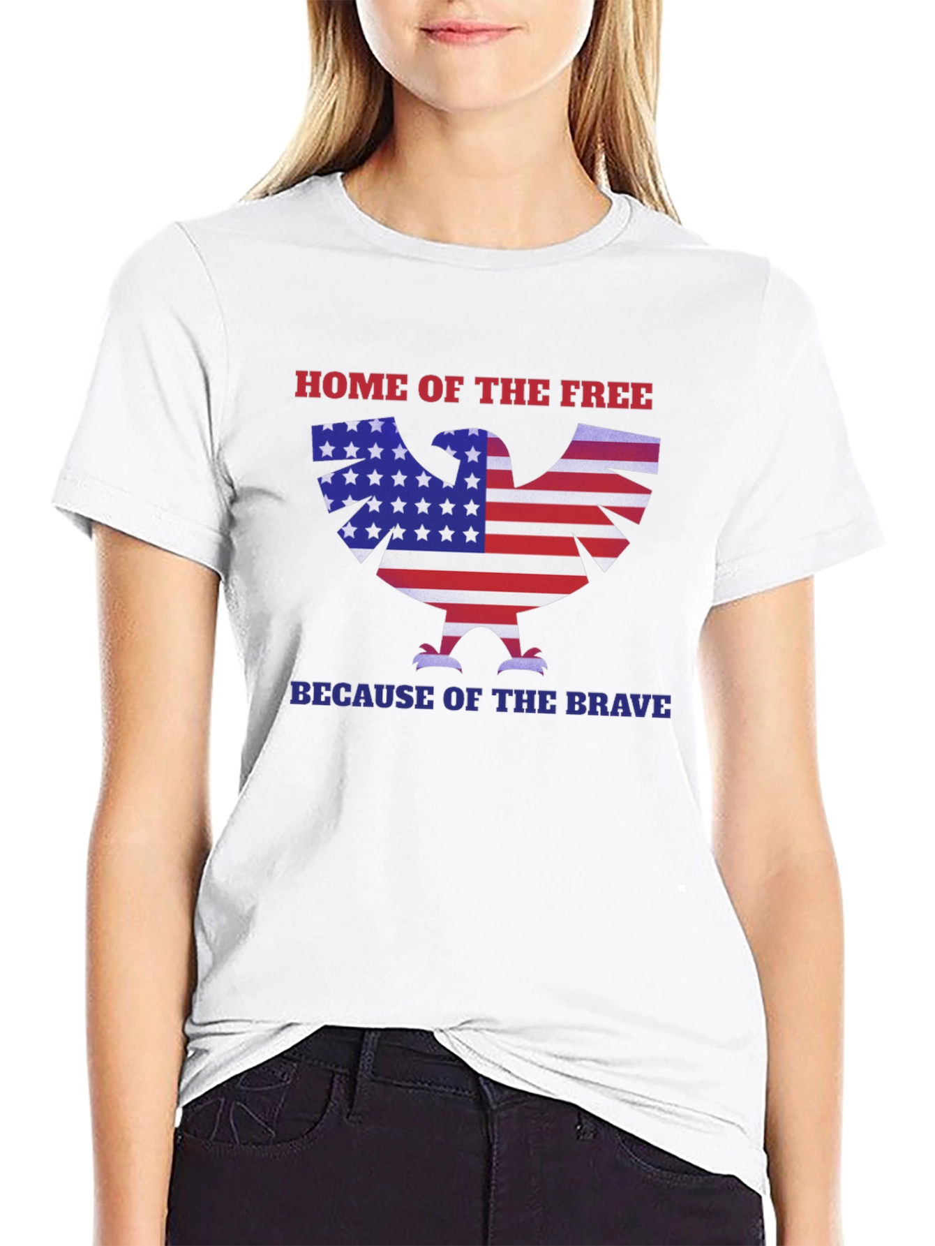 Home of the Free Patriotic Eagle T-Shirt