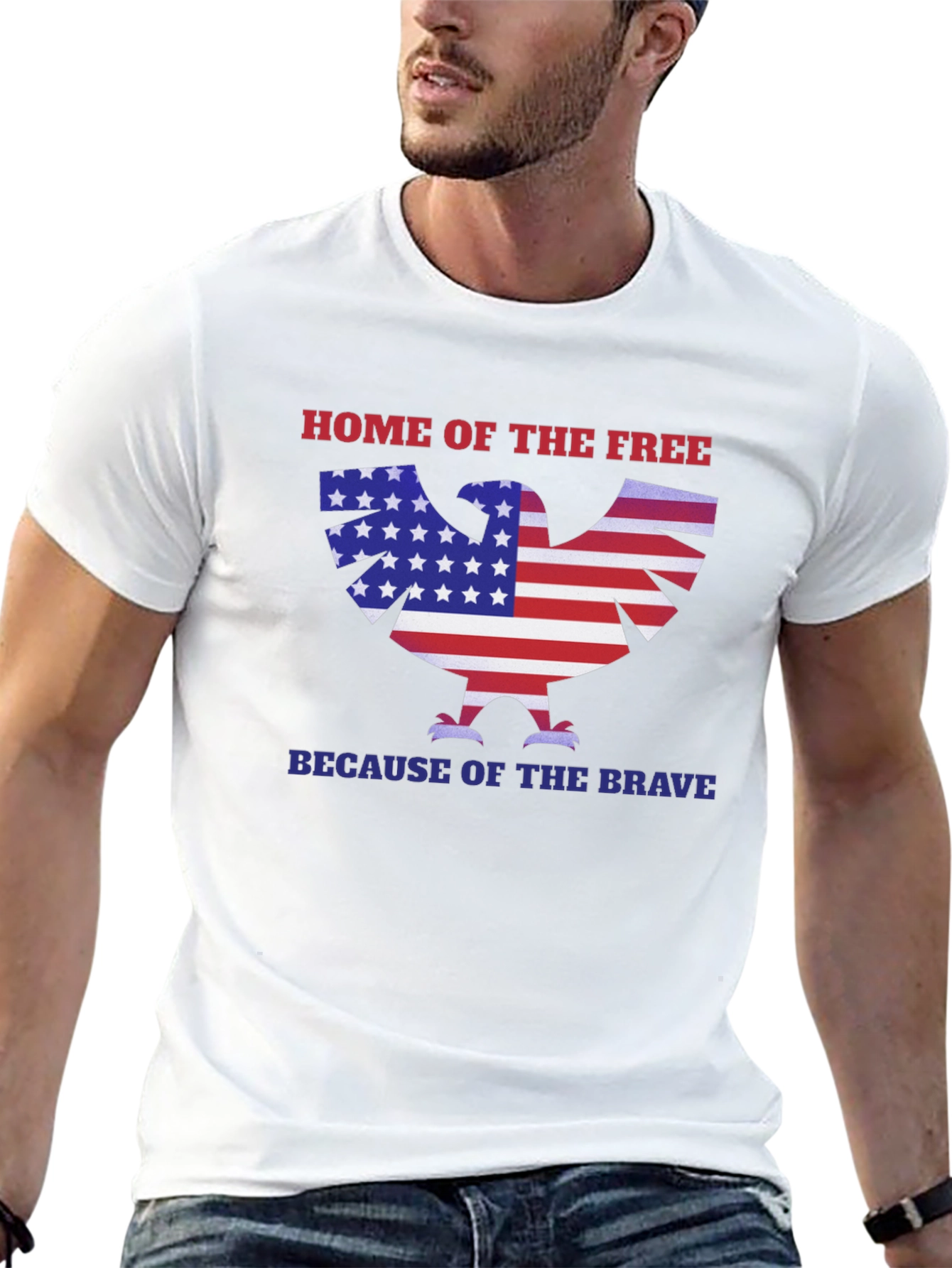 Home of the Free Patriotic Eagle T-Shirt