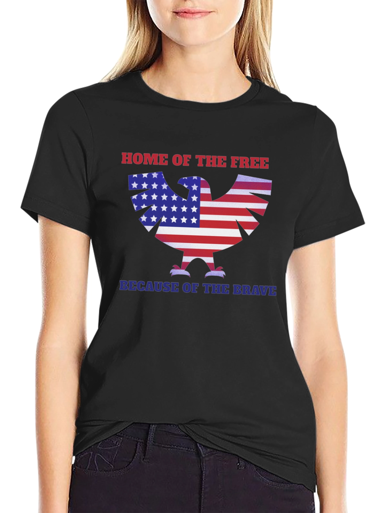 Home of the Free Patriotic Eagle T-Shirt