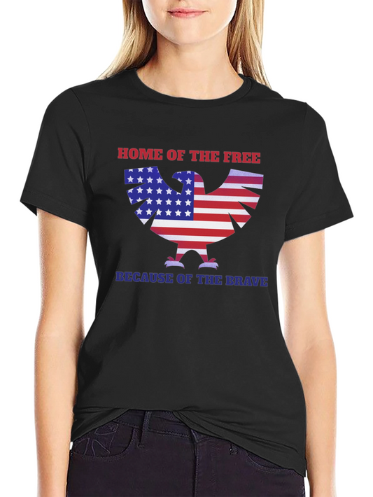Home of the Free Patriotic Eagle T-Shirt