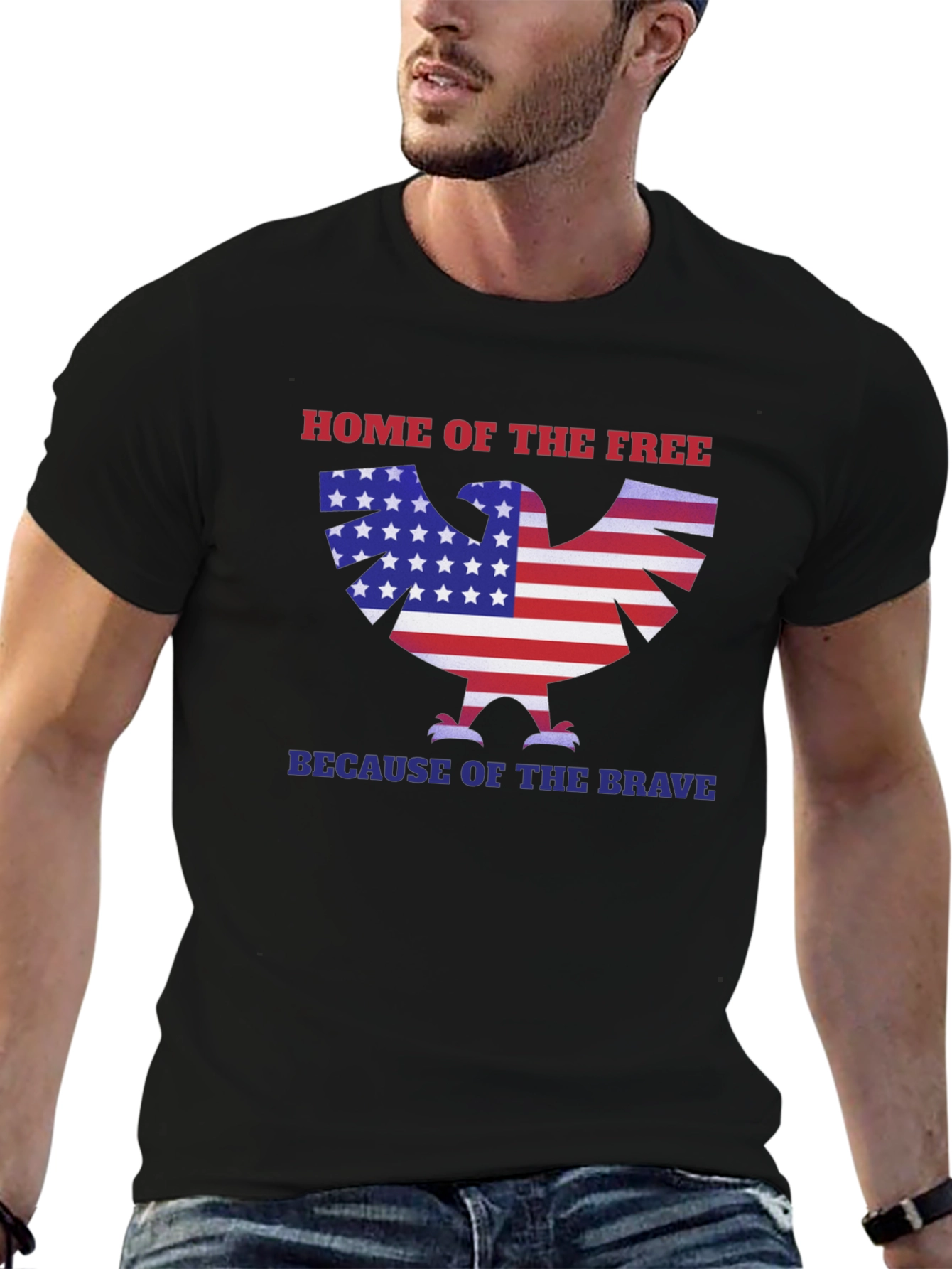 Home of the Free Patriotic Eagle T-Shirt