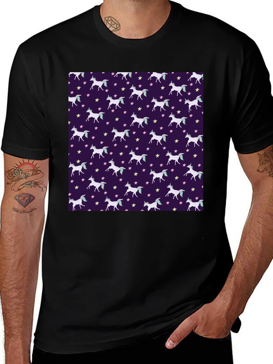 Unicorn Star Pattern T-Shirt