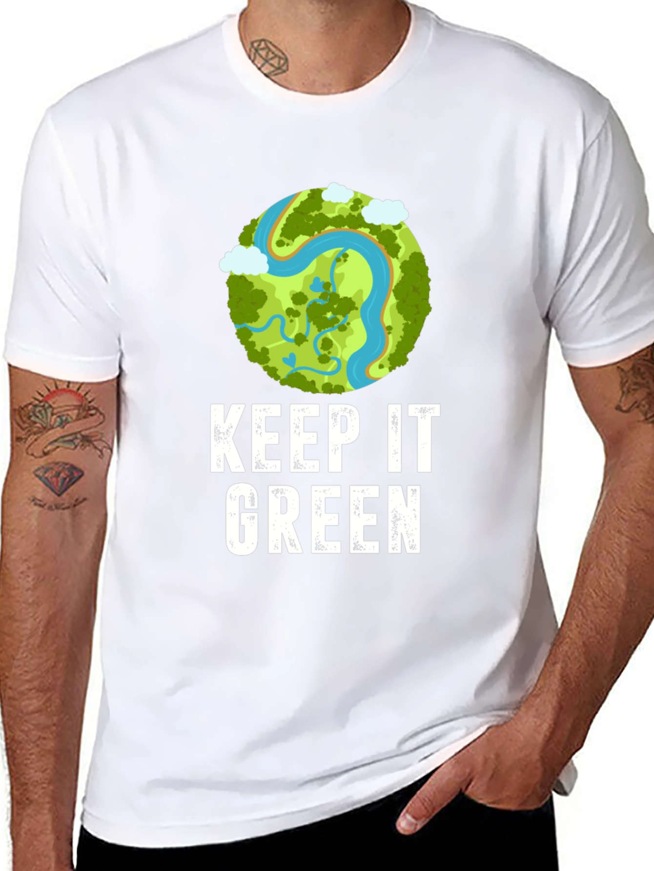 Keep It Green T-Shirt - Eco Friendly Earth Design