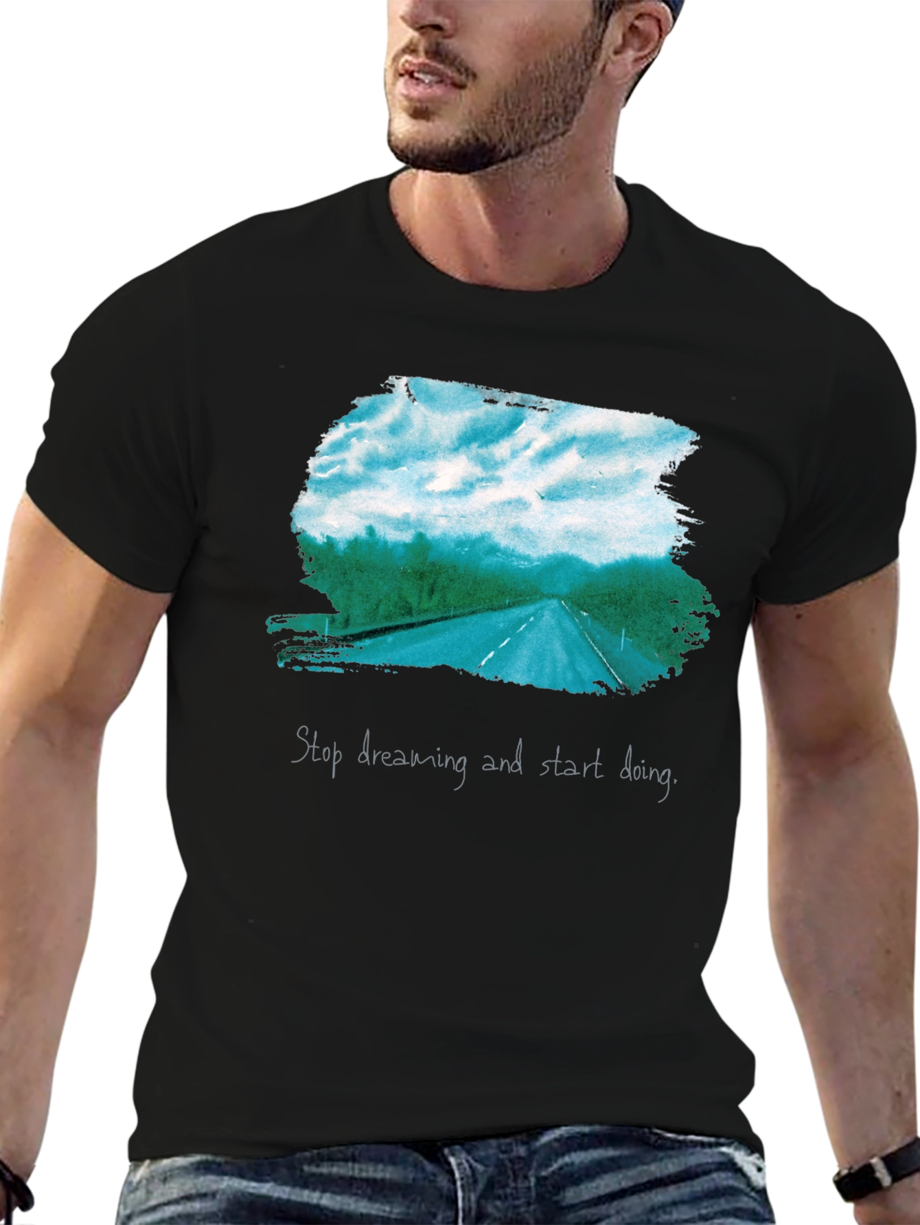 Road Trip Graphic Tee - Stop Dreaming Start Doing