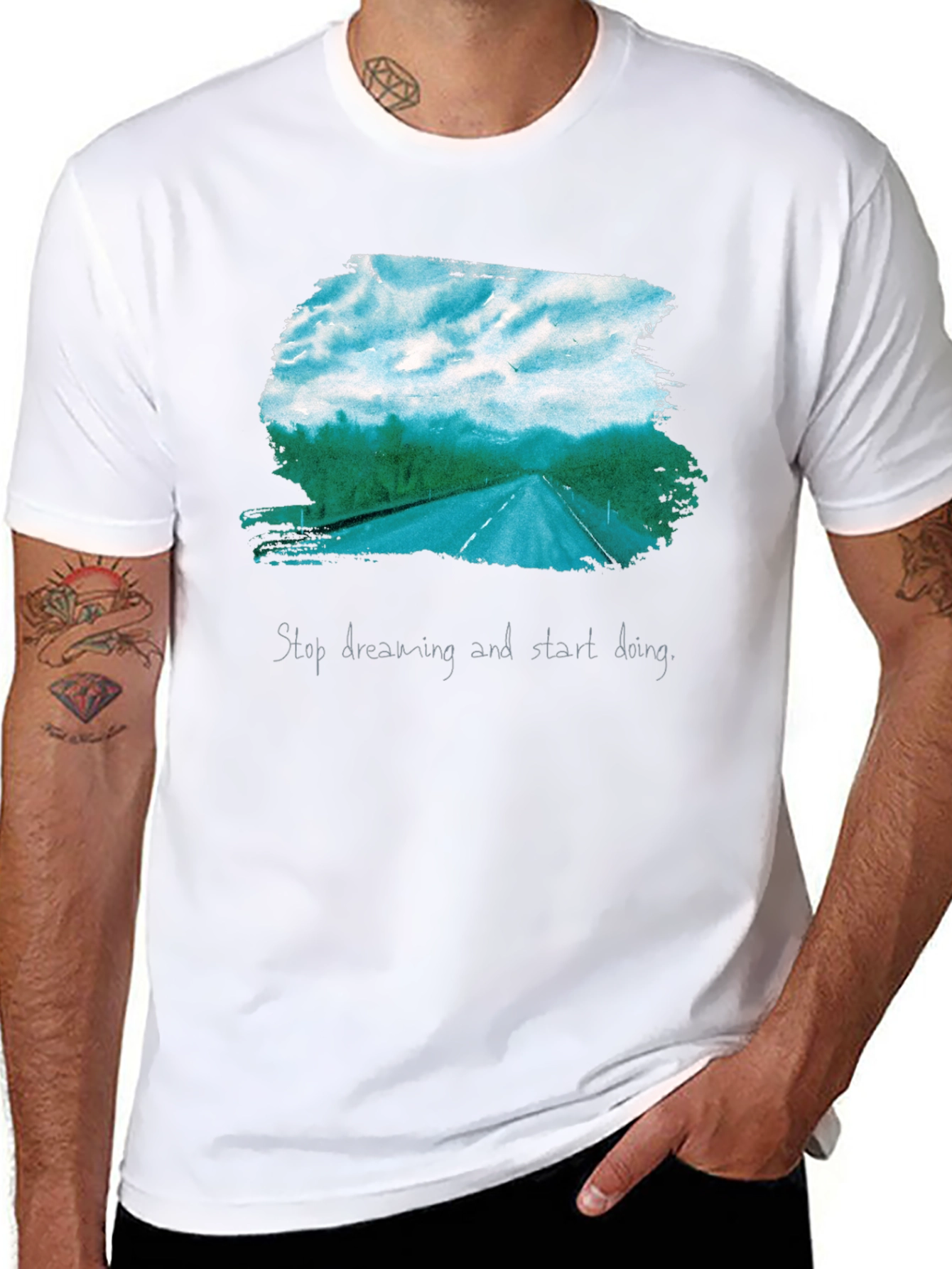 Road Trip Graphic Tee - Stop Dreaming Start Doing