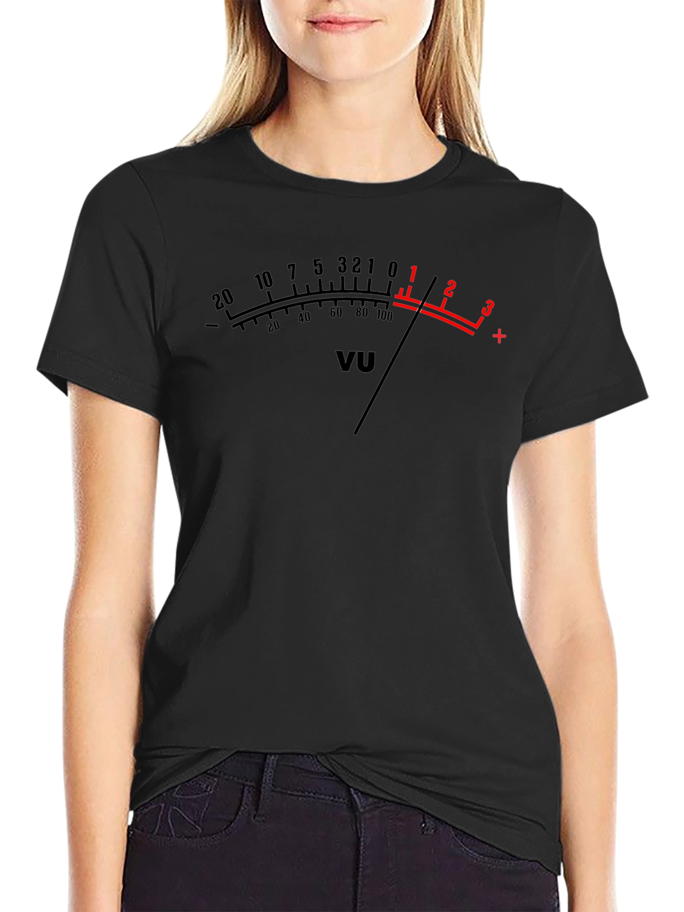VU Meter Graphic T-Shirt - Black Audio Tee
