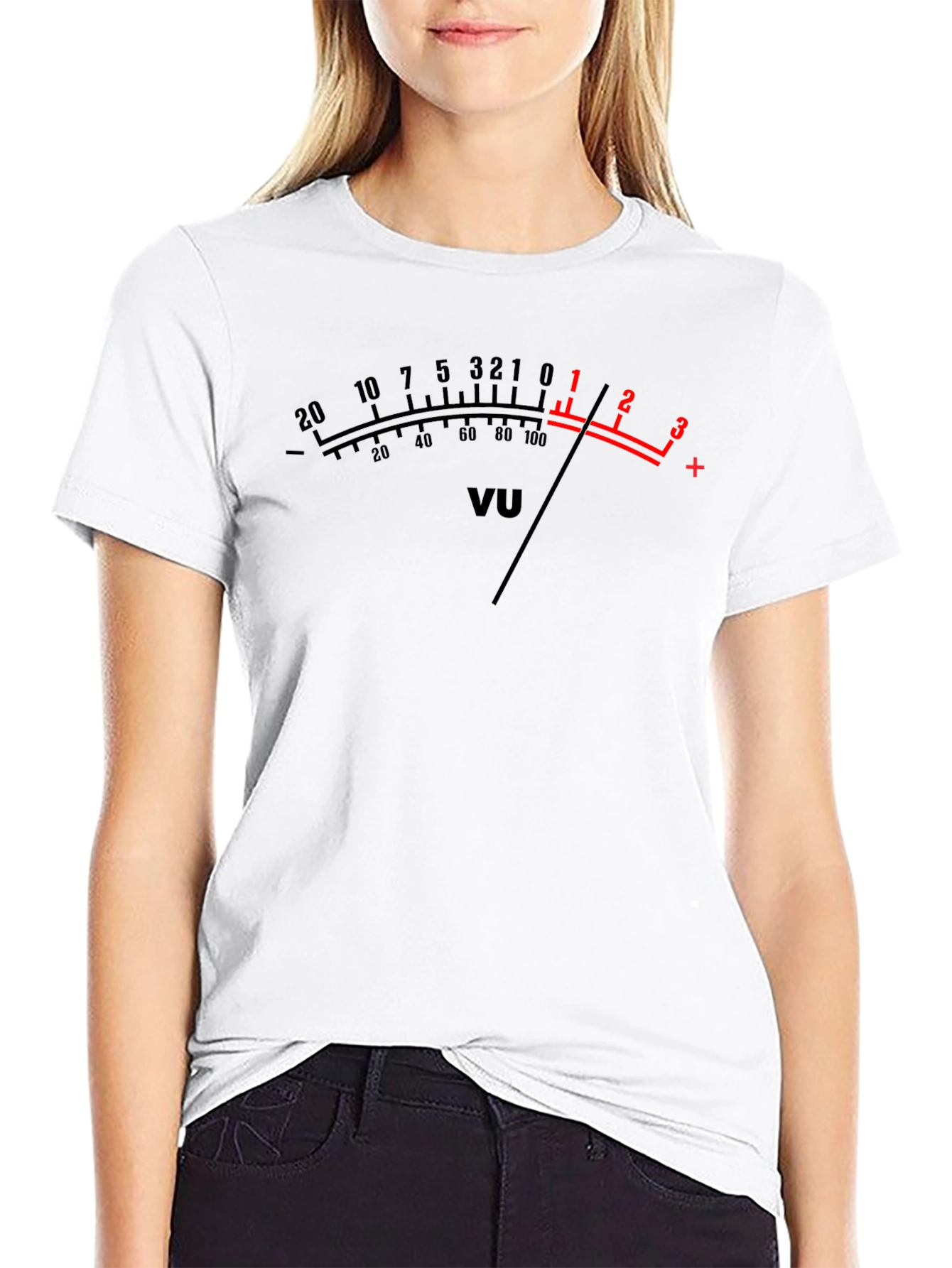VU Meter Graphic T-Shirt - Black Audio Tee